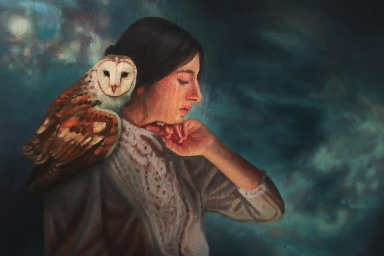 natasha-zraikat-Plenilune 76 x 51cm Oil on Canvas UF $1919.webp