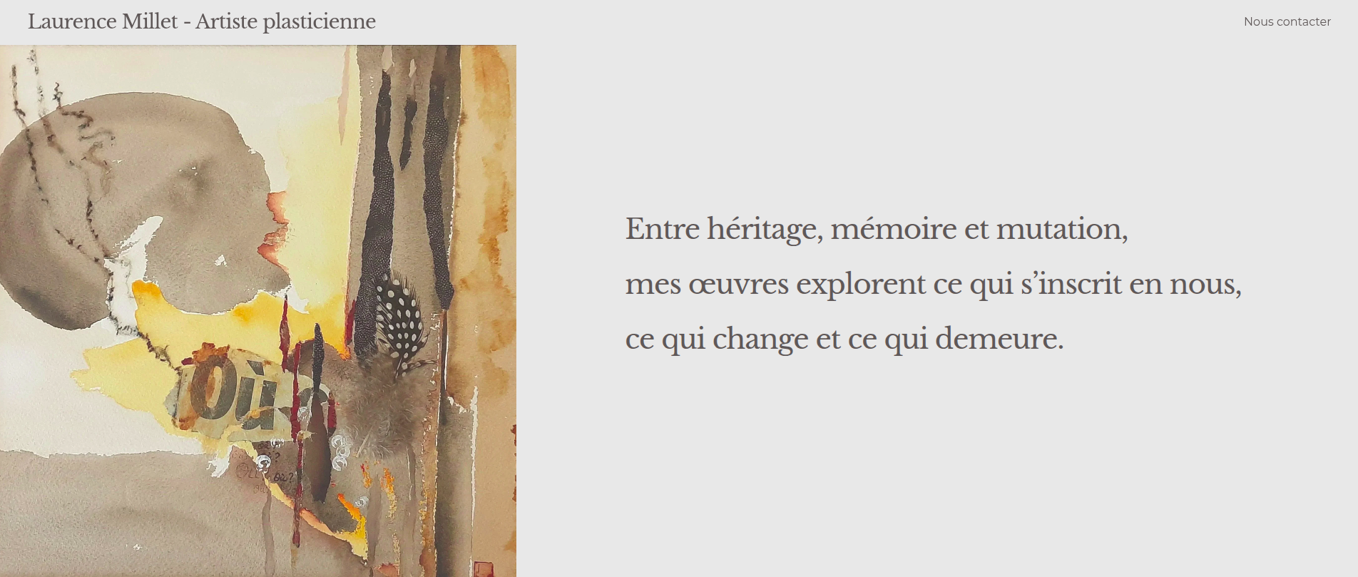 Lancement du site web de Laurence Millet, artiste plasticienne