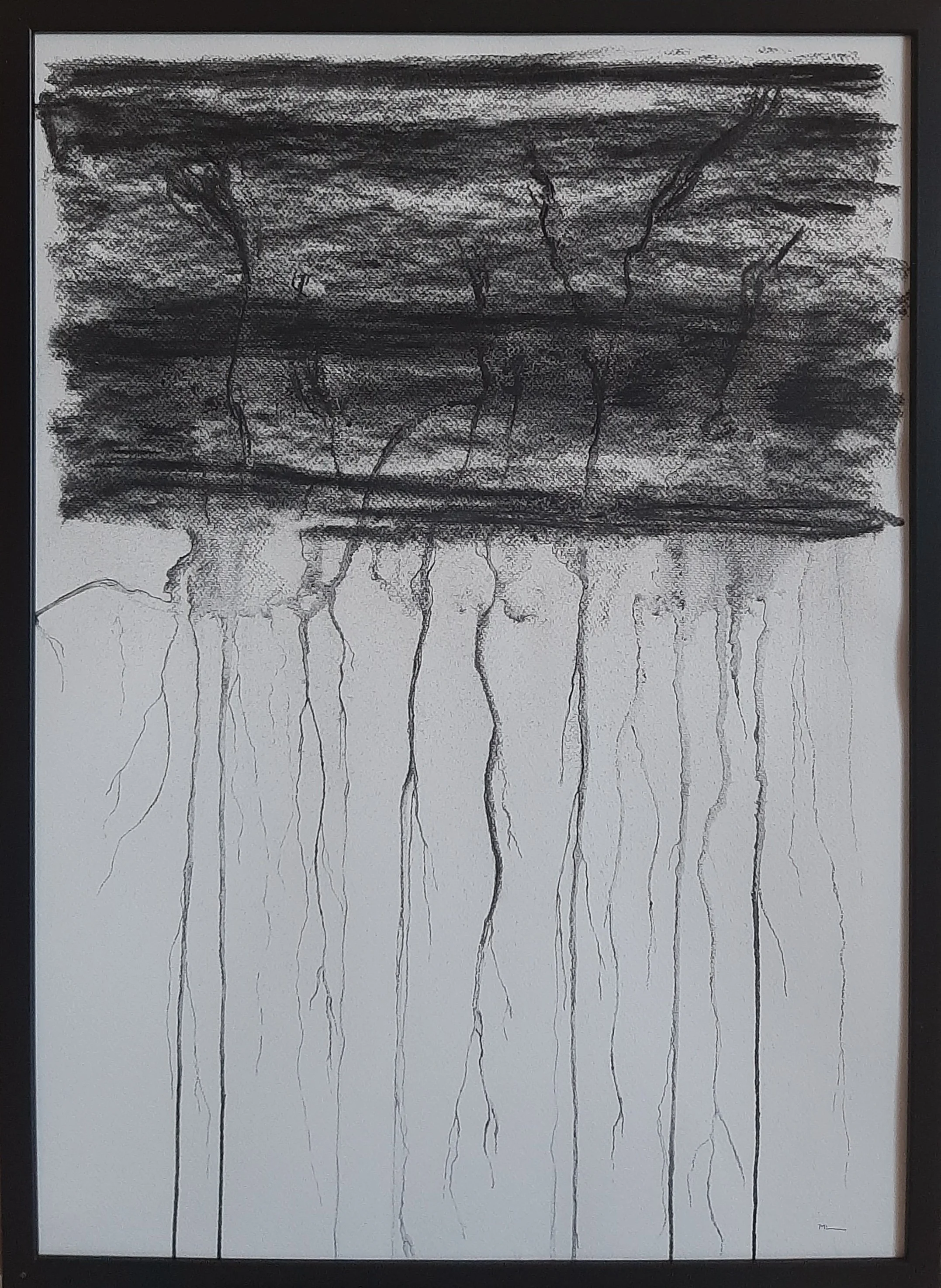 Strates Fusain 70x50 cm