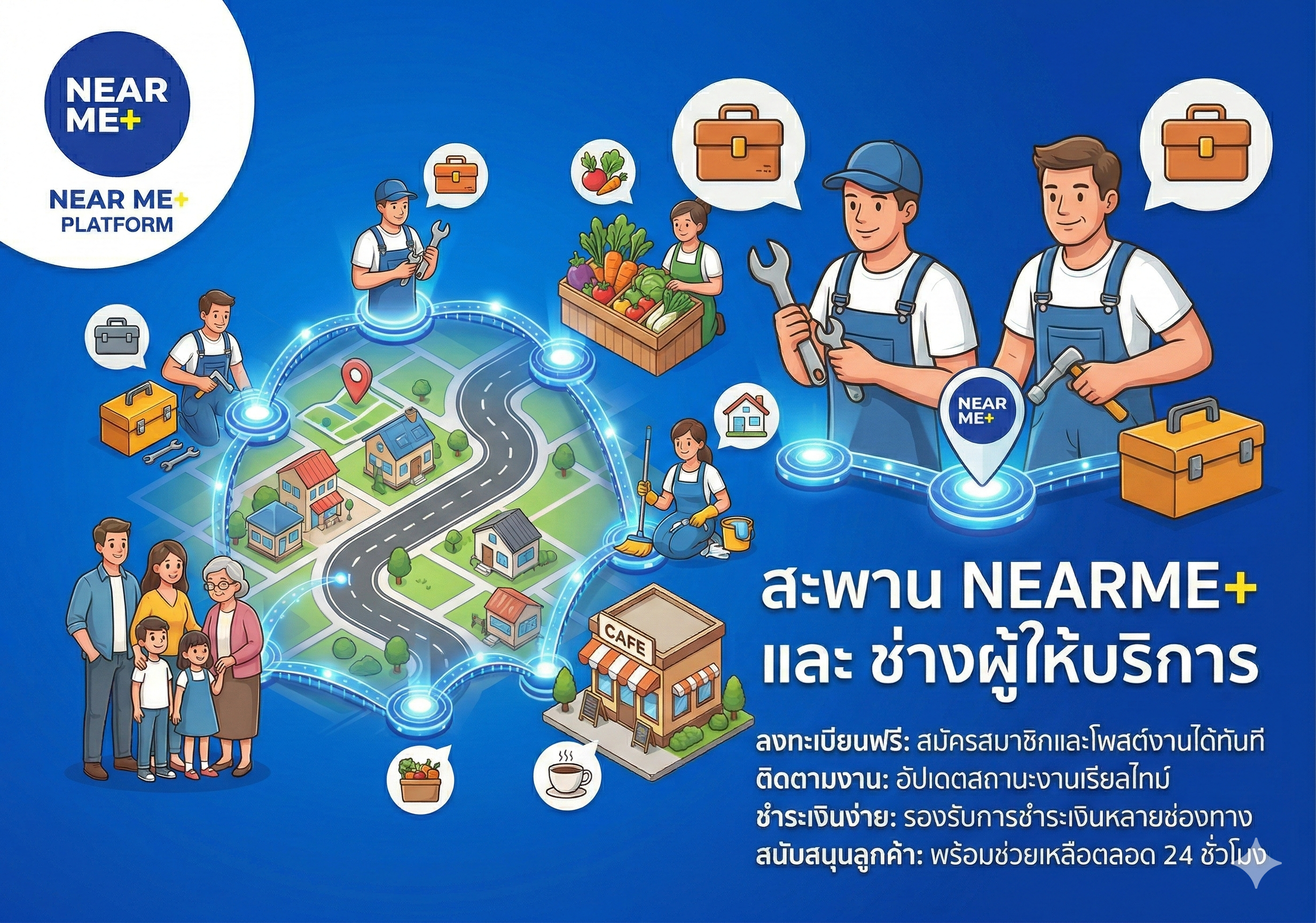 NEARME+ สะพานดิจิทัลเชื่อม "ผู้ใช้" และ "ผู้ให้บริการ" ในชุมชนให้ใกล้กันกว่าที่เคย