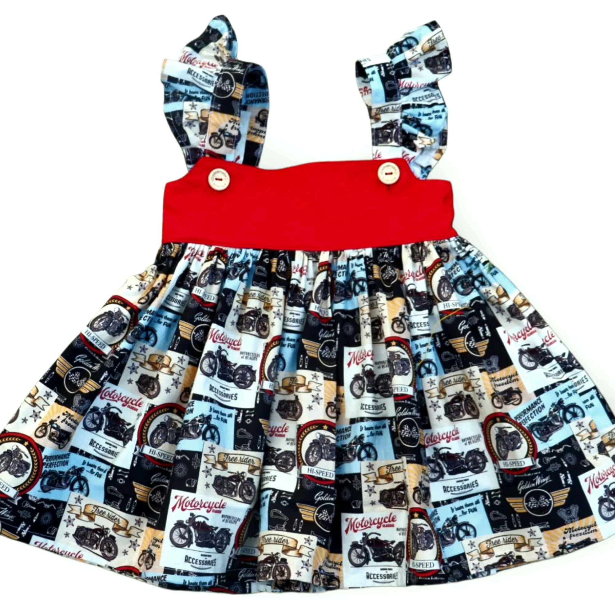 Motorcycle Blist Handmade Girls Dress | Boutique Australia