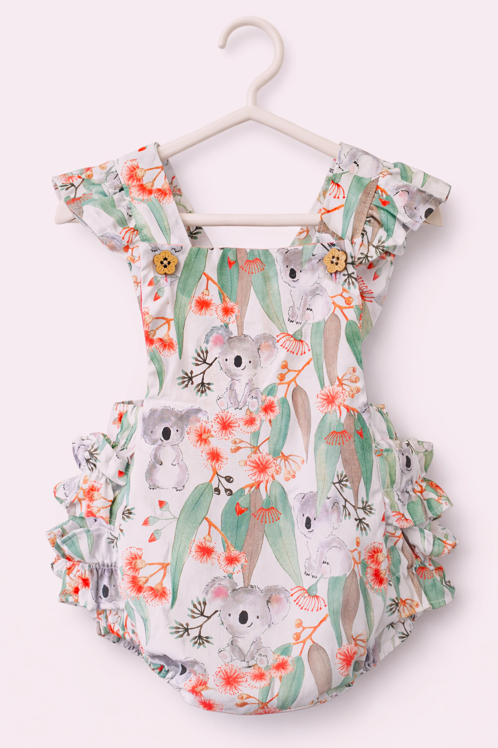 Australian Koala Blossom Handmade Baby Romper