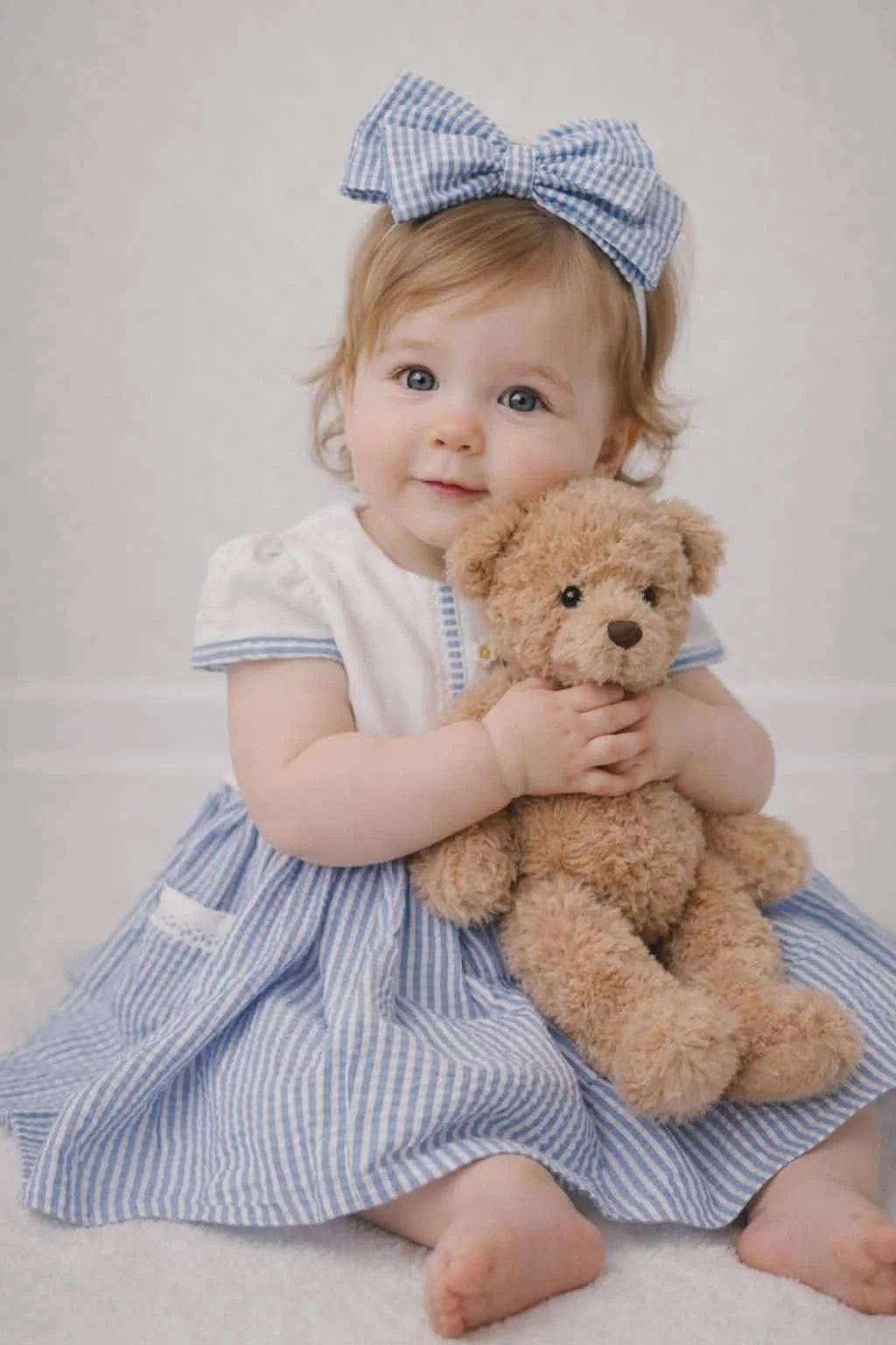 Blue Stripe Cotton Dress model.jpeg
