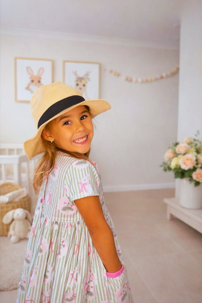 Green Bunny Garden Handmade Dress – AC