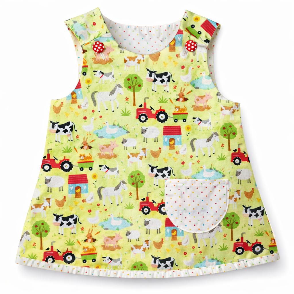 Little Farm Adventure Dress – Handmade Cotton Girls Dress Australia