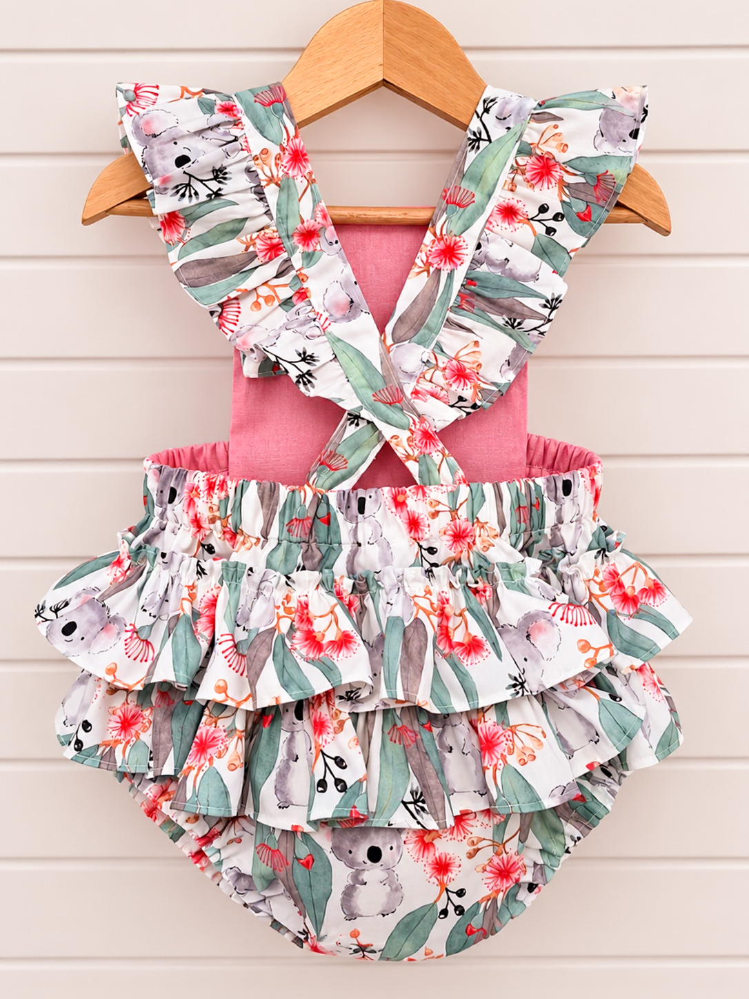 Frilled Koala Floral Romper Display.png