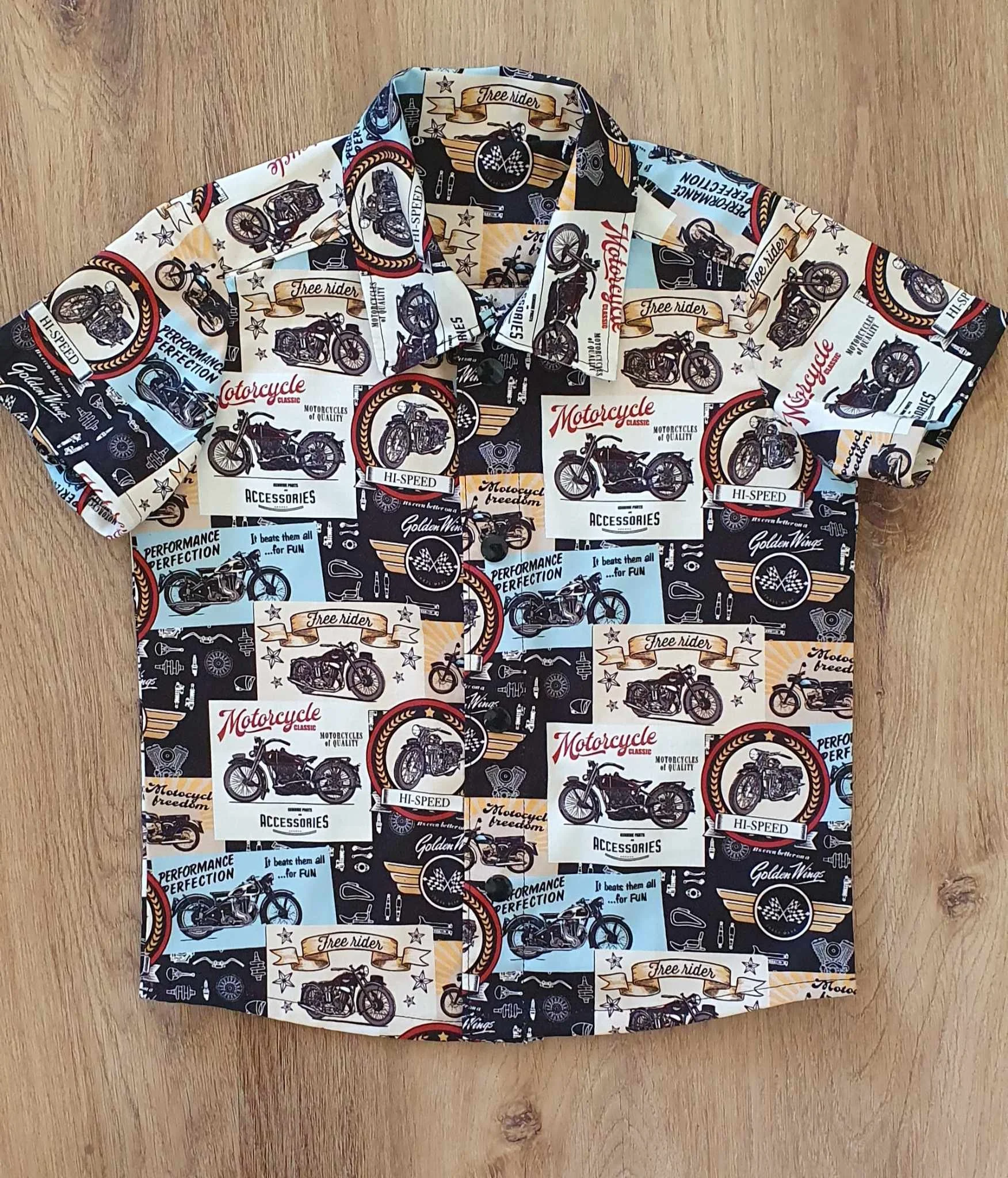 vintage motorcycle kids shirt australia handmade