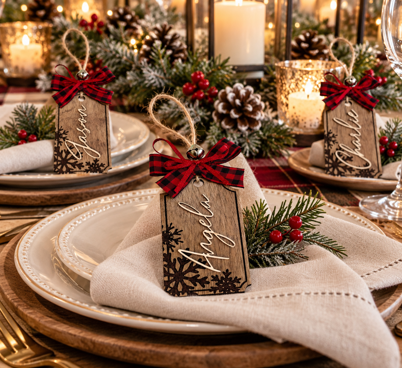 Rustic Christmas Place Cards at Candlelit Table.png