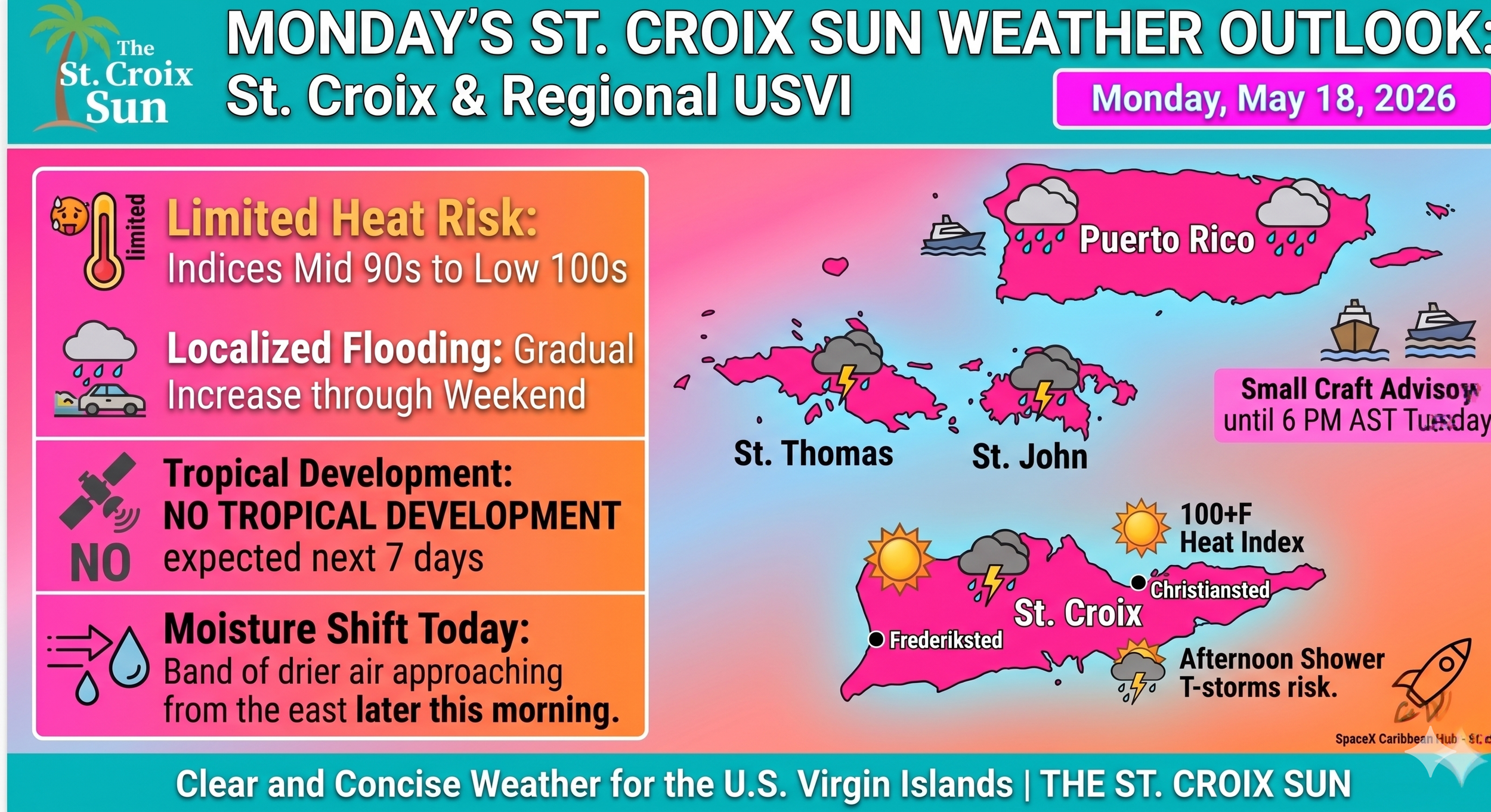 BOILING POINT: Triple-Digit Heat Indices and Choppy Seas Greet Cruise Ships as Memorial Day Deluge Pools in the Atlantic