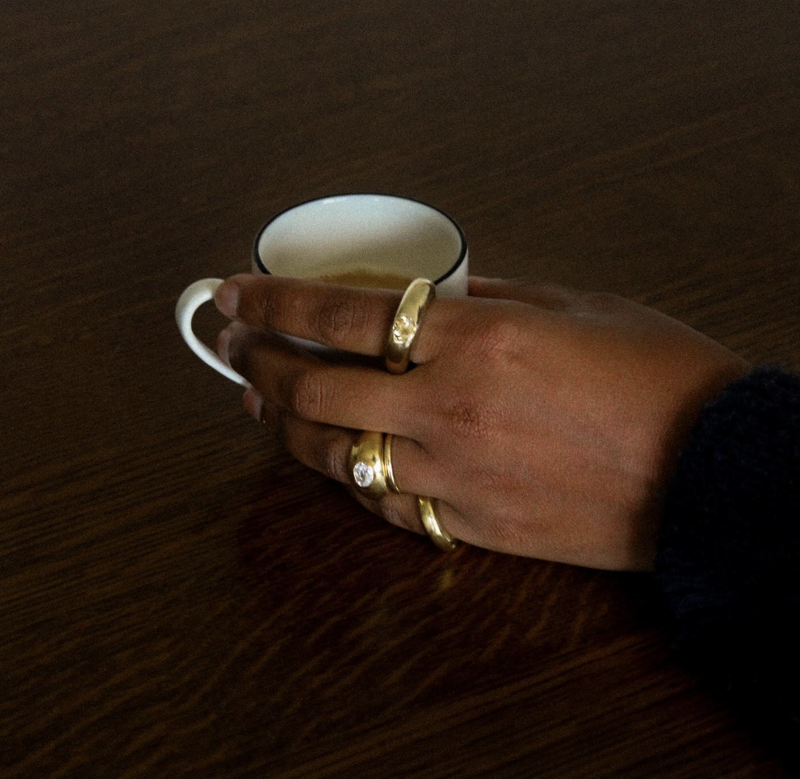 Bagues uniques fait à la main en argent 925 et en laiton plaqué or