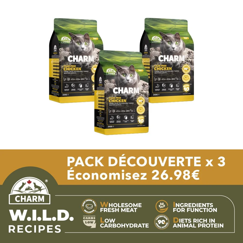 CHARM Chat Pack Découverte x3 saveurs (340g) - Économisez 26,98€