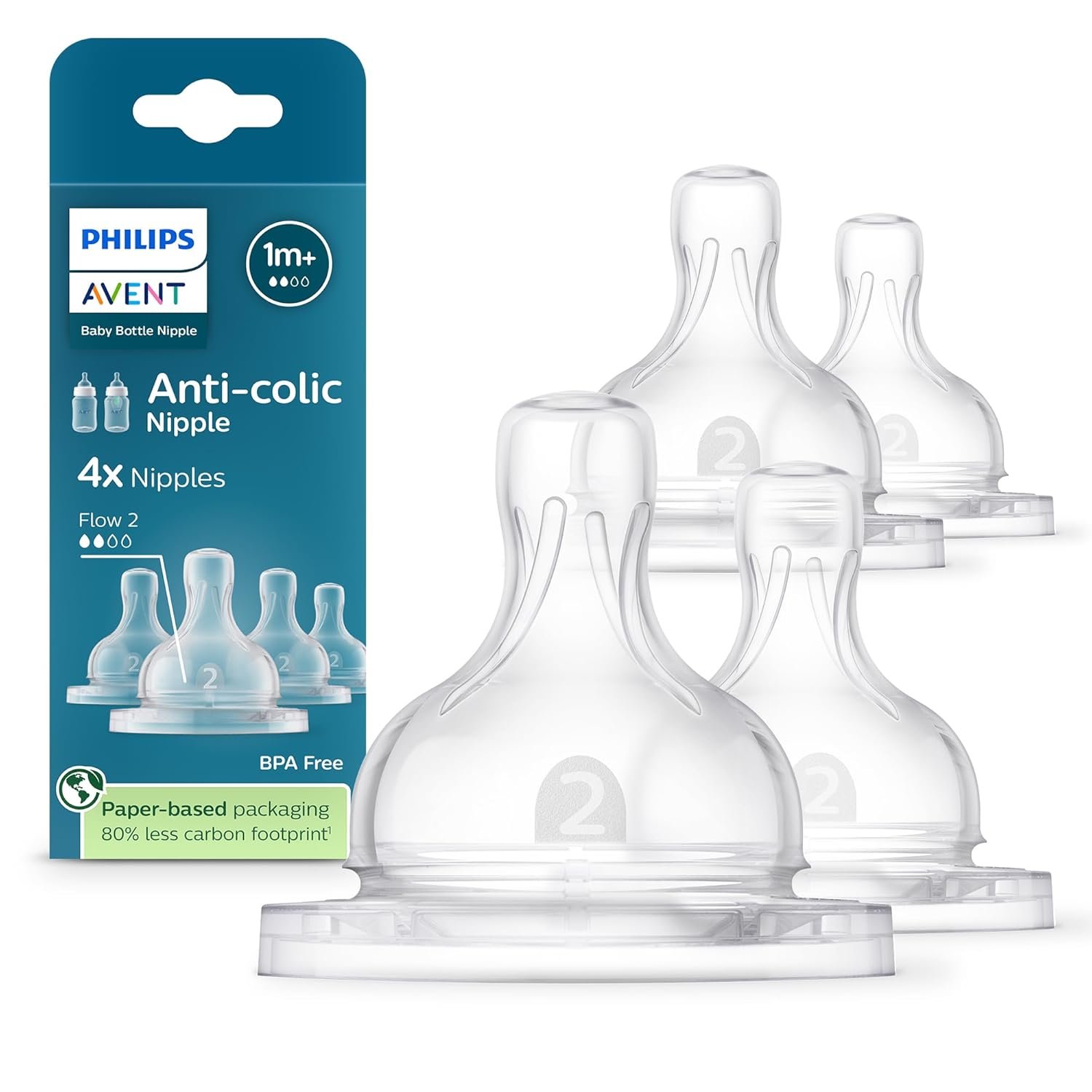 Philips Avent Anti-Colic Nipples 1m+