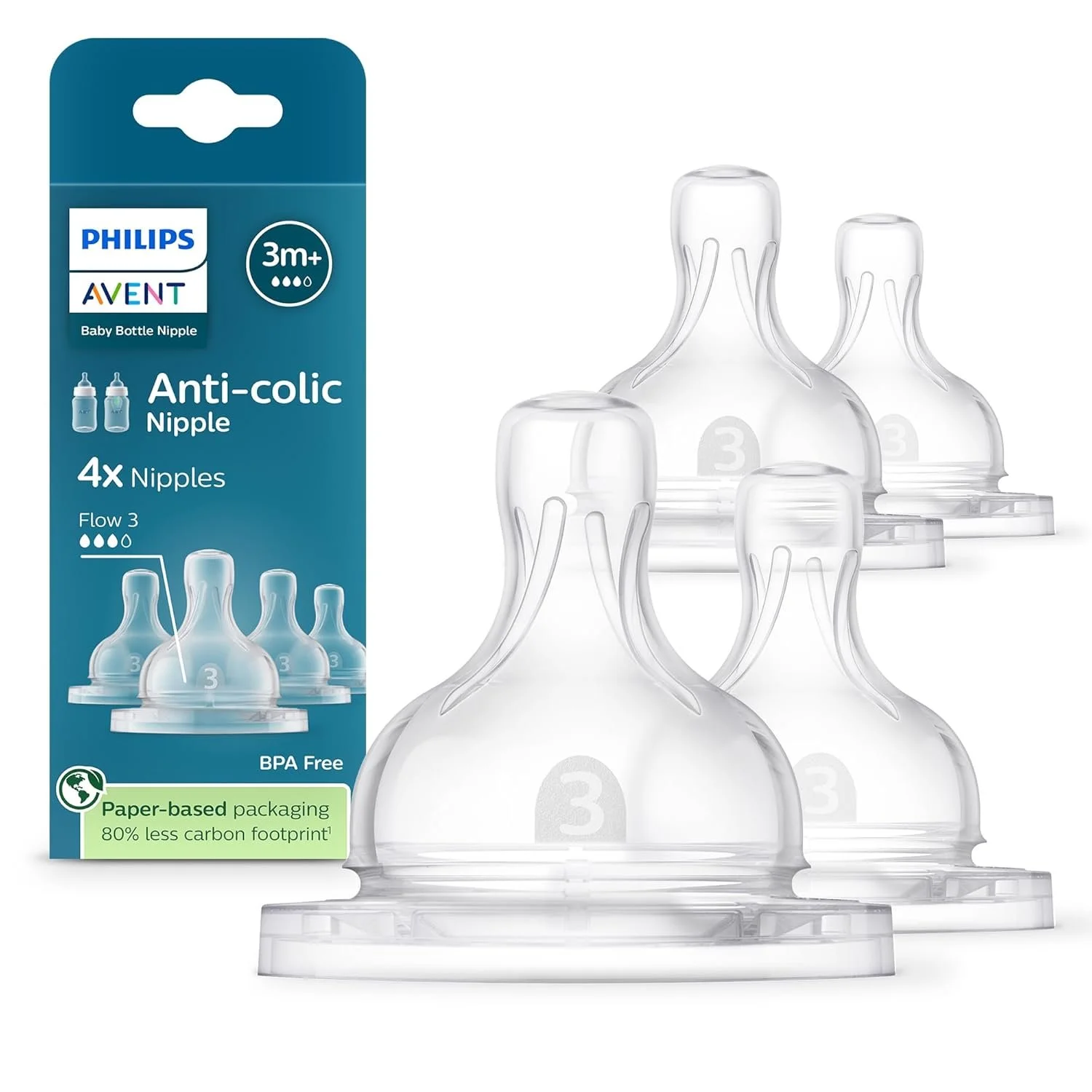Philips Avent Anti-Colic Nipples 3m+
