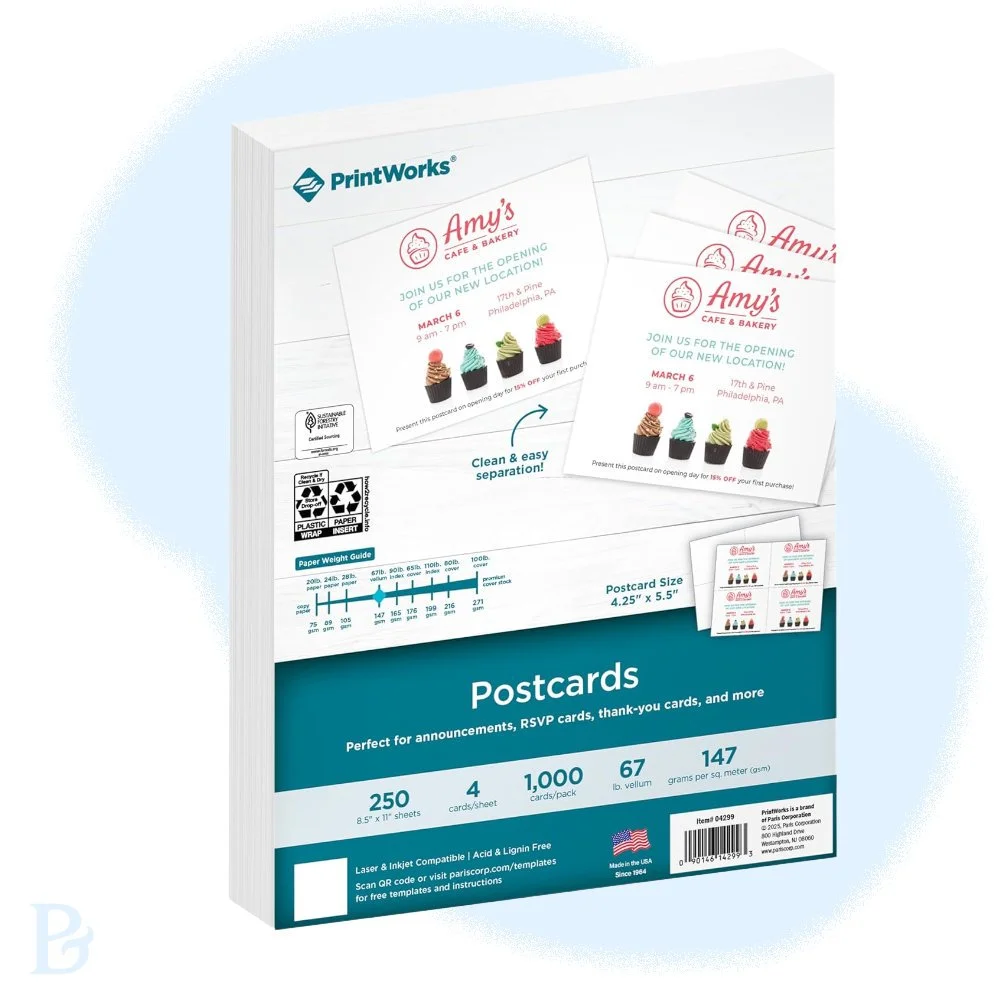 Blank Printable Postcards