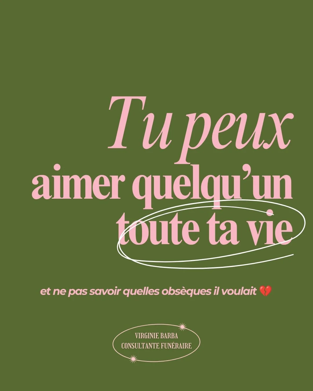 Tu peux aimer quelqu&rsquo;un toute ta vie ... et ne pas savoir quelles obs&egrave;ques il voulait. 💔

Le jour o&ugrave; le drame arrive, le temps s&rsquo;acc&eacute;l&egrave;re. Tes proches n&rsquo;ont que 48 heures pour prendre plus de 15 d&eacute