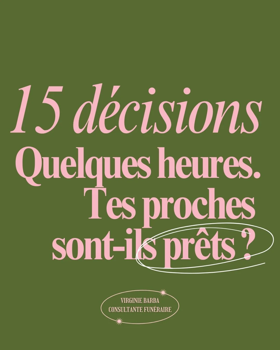 Le probl&egrave;me n&rsquo;est pas qu&rsquo;on ne saurait pas organiser les obs&egrave;ques de quelqu&rsquo;un qu&rsquo;on aime.

On le ferait. Parce qu&rsquo;il le faudrait.

Et franchement, j&rsquo;aimerais mieux que tes proches puissent ouvrir un 