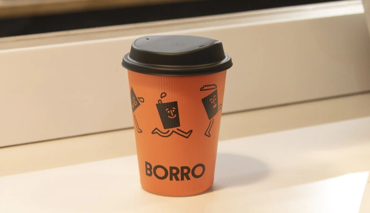 BORRO  cup, cheap and ecofriendly takeaway  cup.