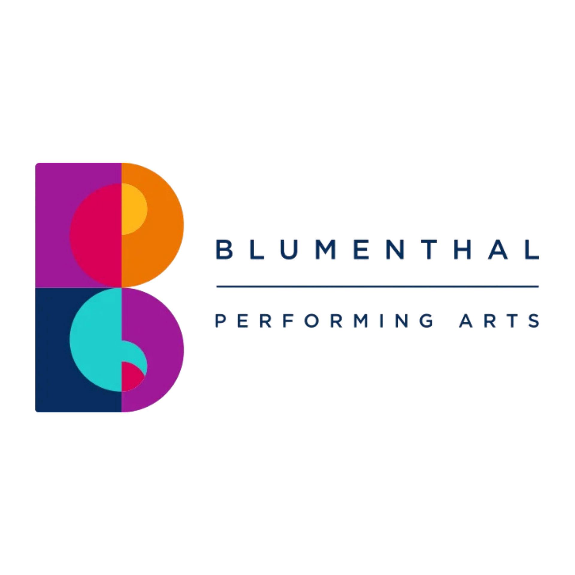 Logo for Blumenthal Performing Arts featuring colorful abstract shapes and the text 'Blumenthal Performing Arts'.