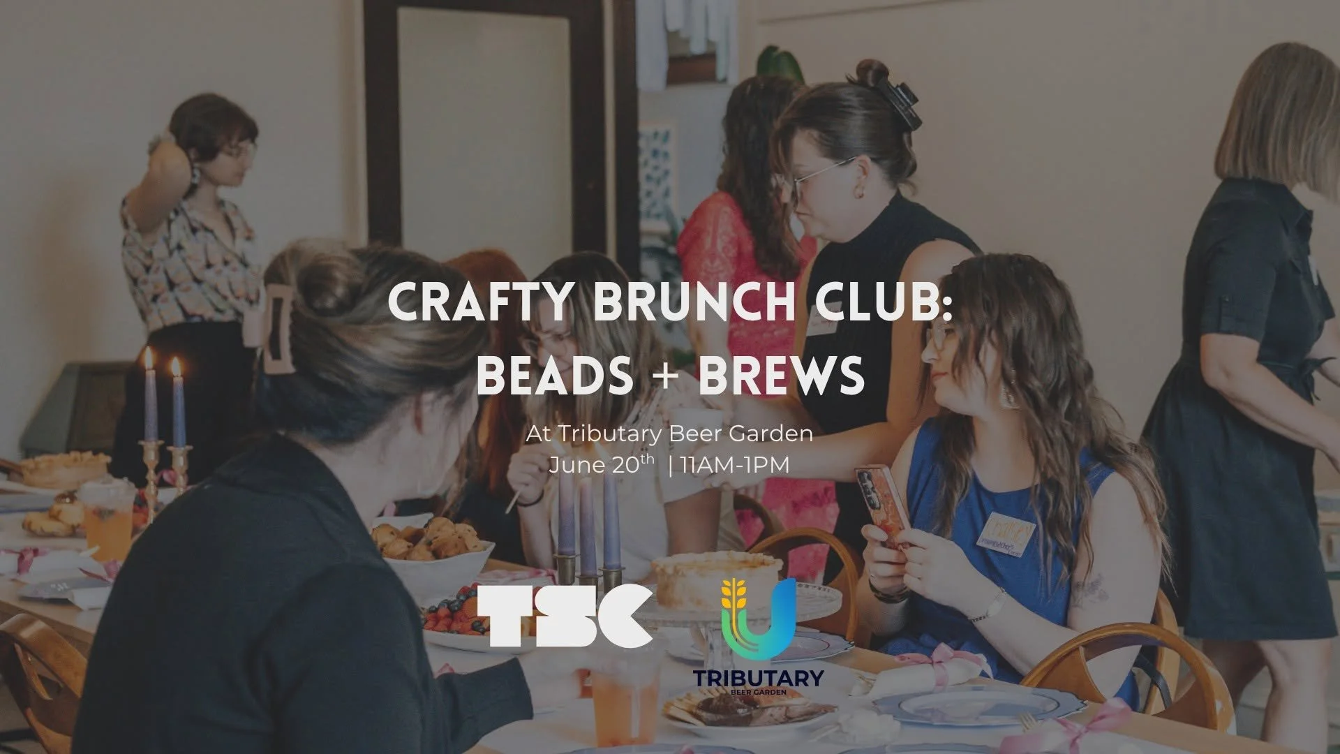 Crafty Brunch Club: Beads + Brews at Tributary Beer Garden
