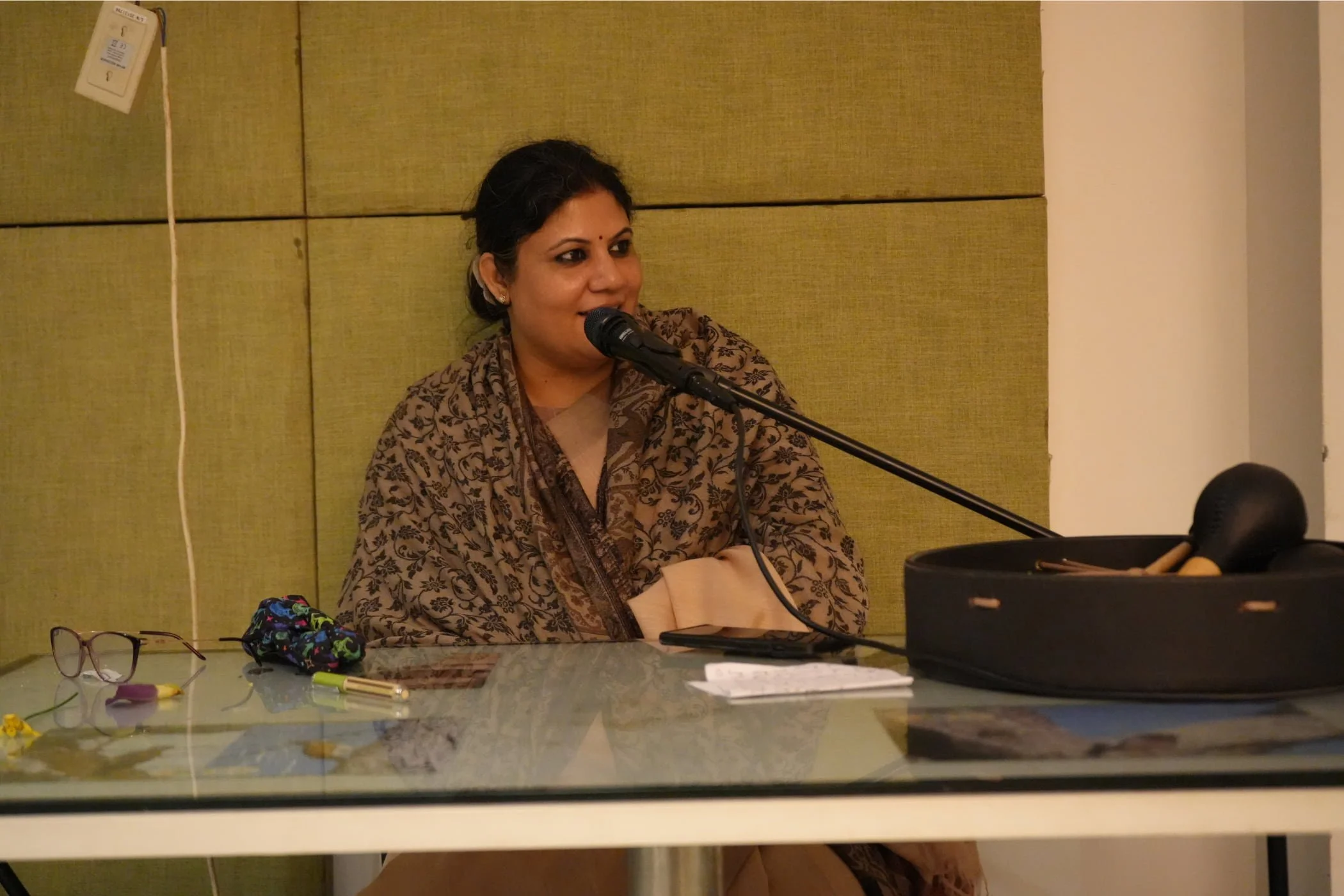 Dr Rashhi Sharma guiding a shamanic consciousness training session in Bangalore