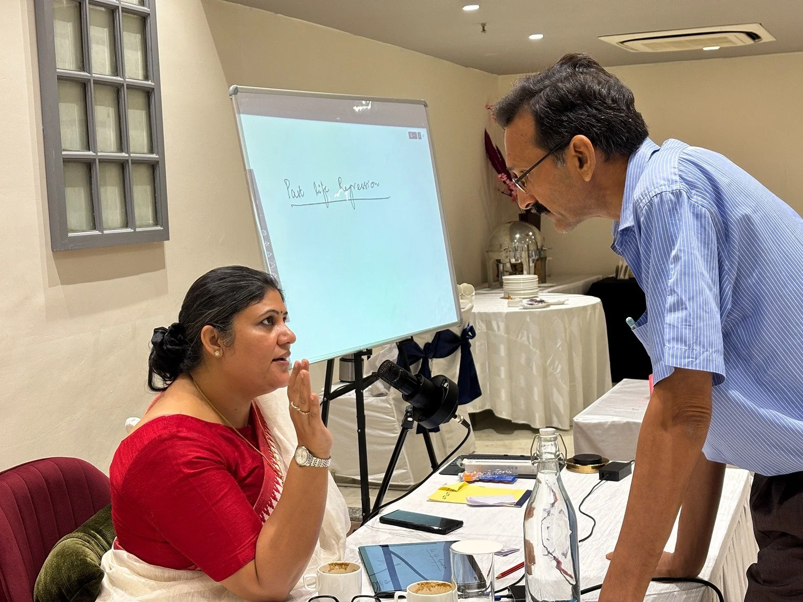 Dr Sunil Discussion with Dr Rashhi Sharma during PLR training