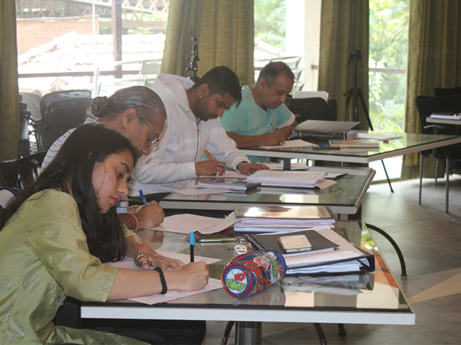 Studetns writing exam for certification