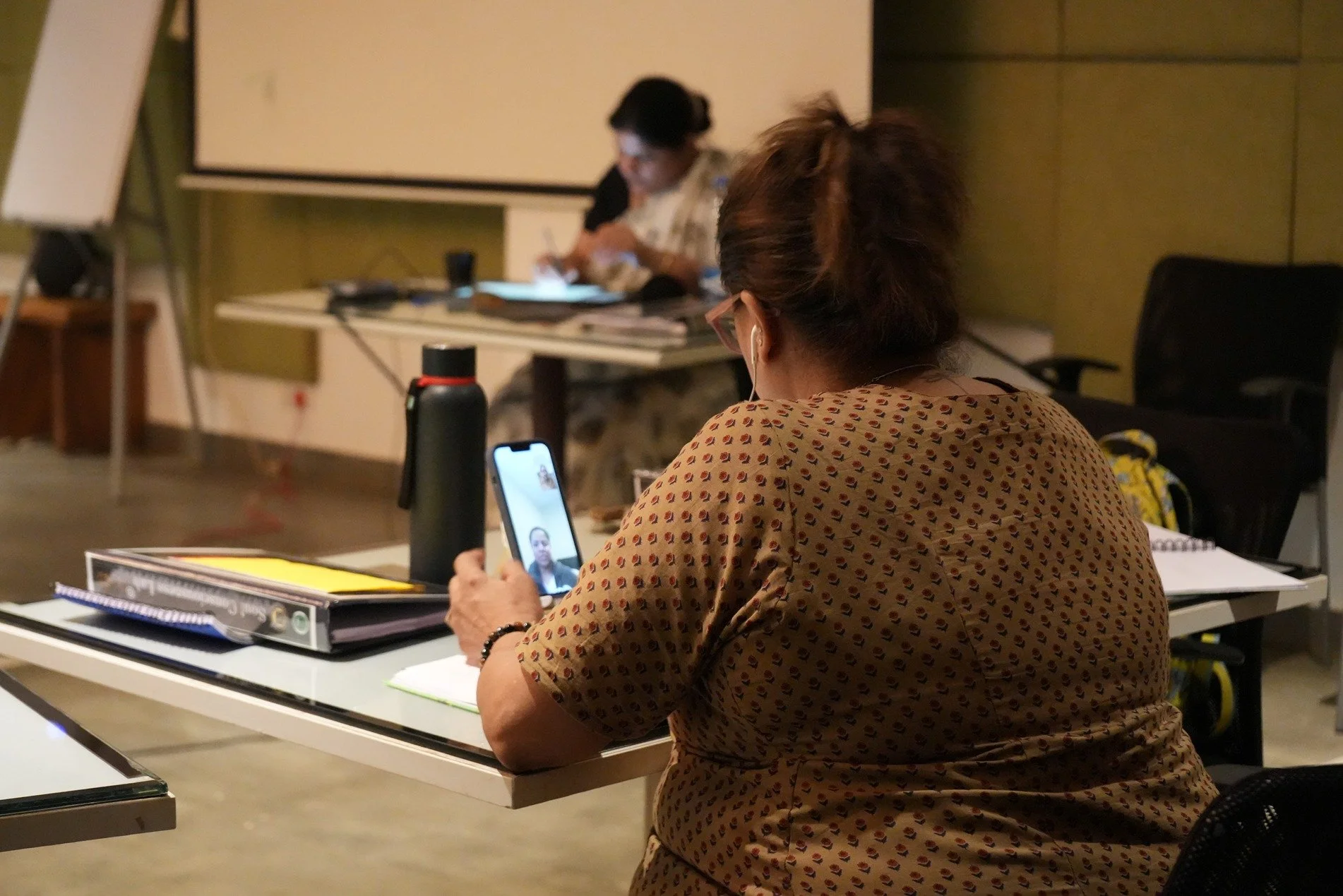 a student practicing live online during PLR training