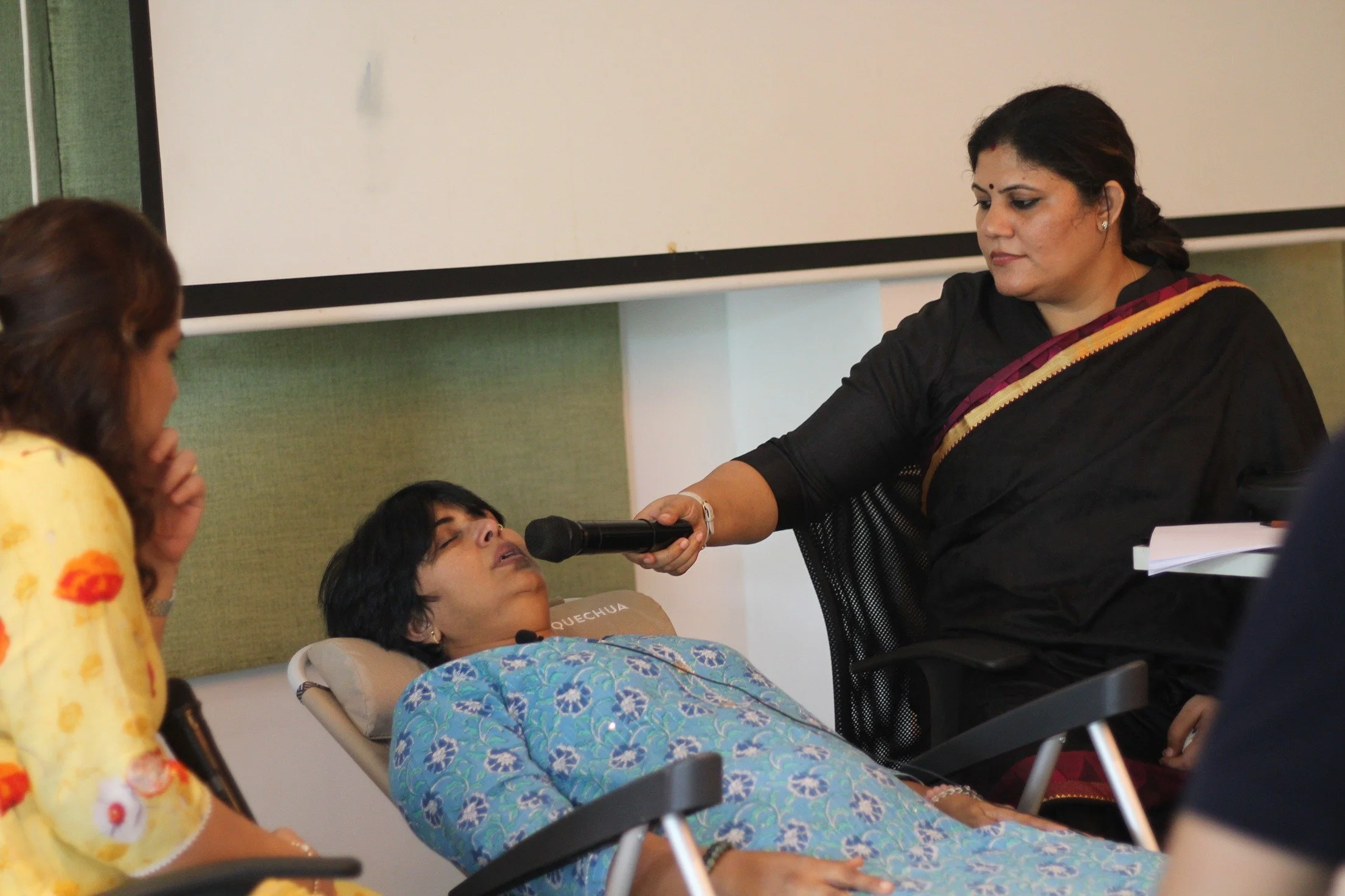 Dr Rashhi Sharma Conducting a Past Life Regression therapy session