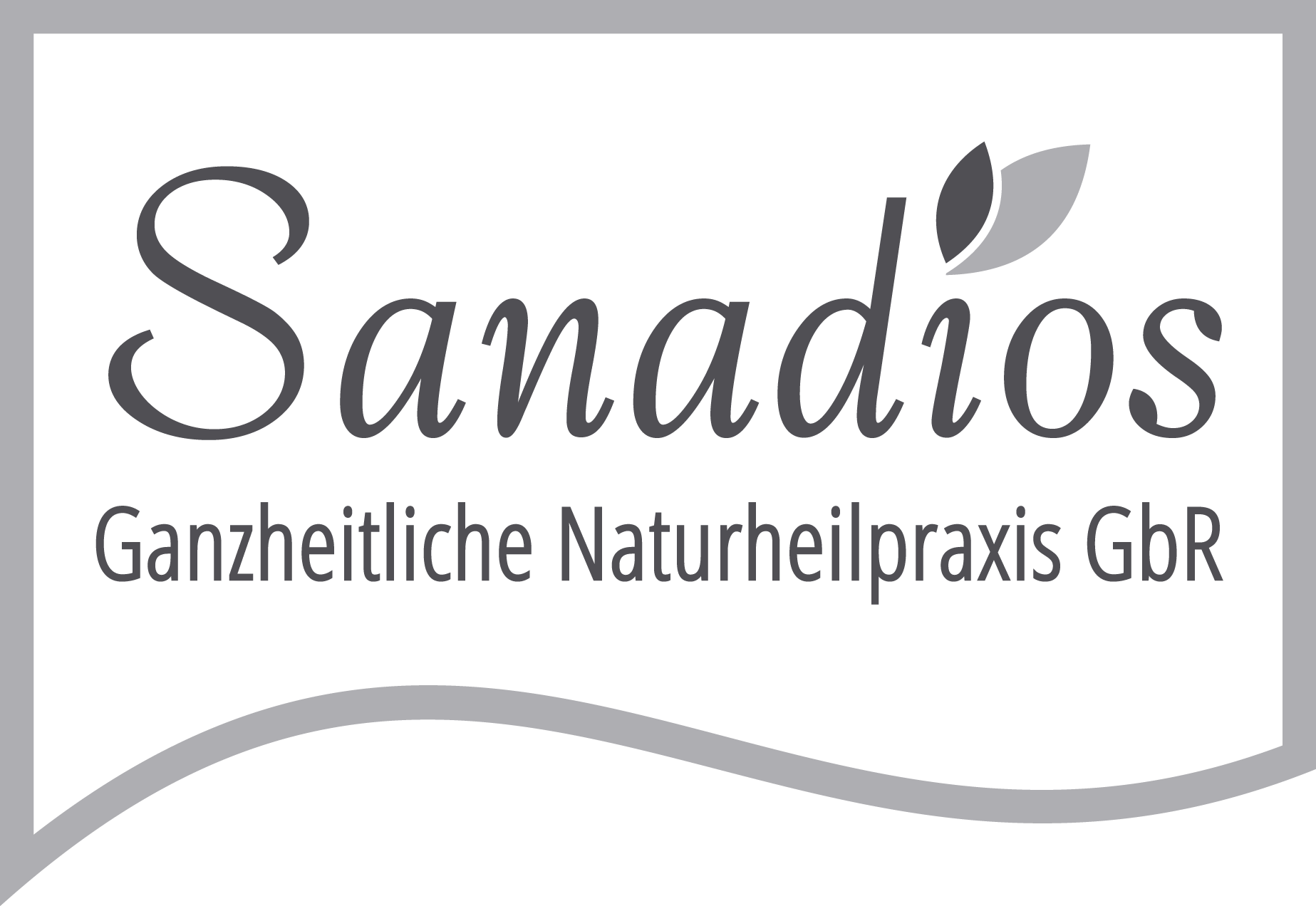 Logo der Sanadios Ganzheitlichen Naturheilpraxis GbR mit dem Schriftzug Sanadios und Verlinkung zur Praxiswebsite