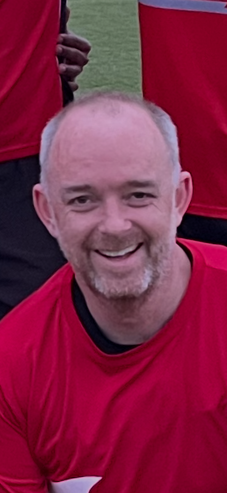 Guy - grumpy dad. Somebody give him a hug. One eye roll away from losing it completely.