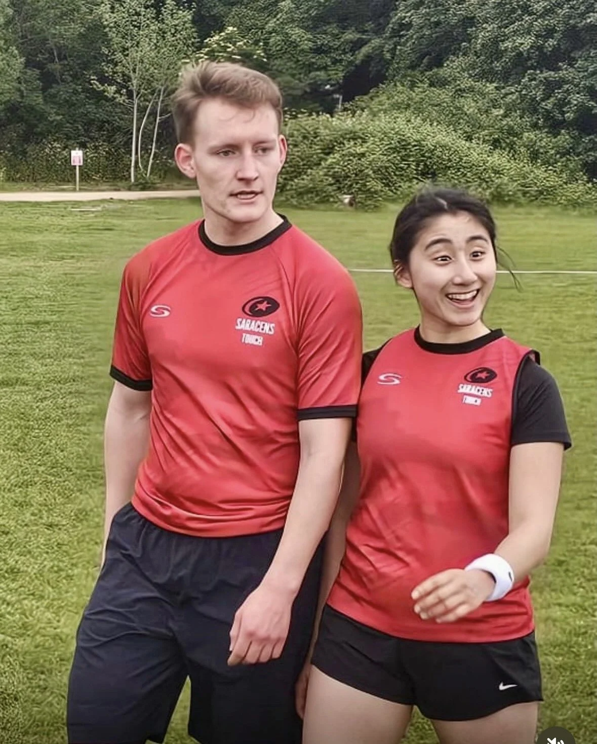 Alice and Callum -  Too nice to separate. Using touch rugby to spend more time together. Weaponised wholesomeness. Slightly unsettling.
