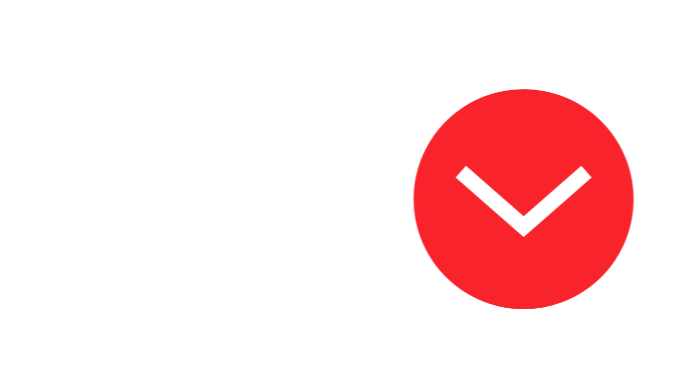 Red circle with a black check mark inside.