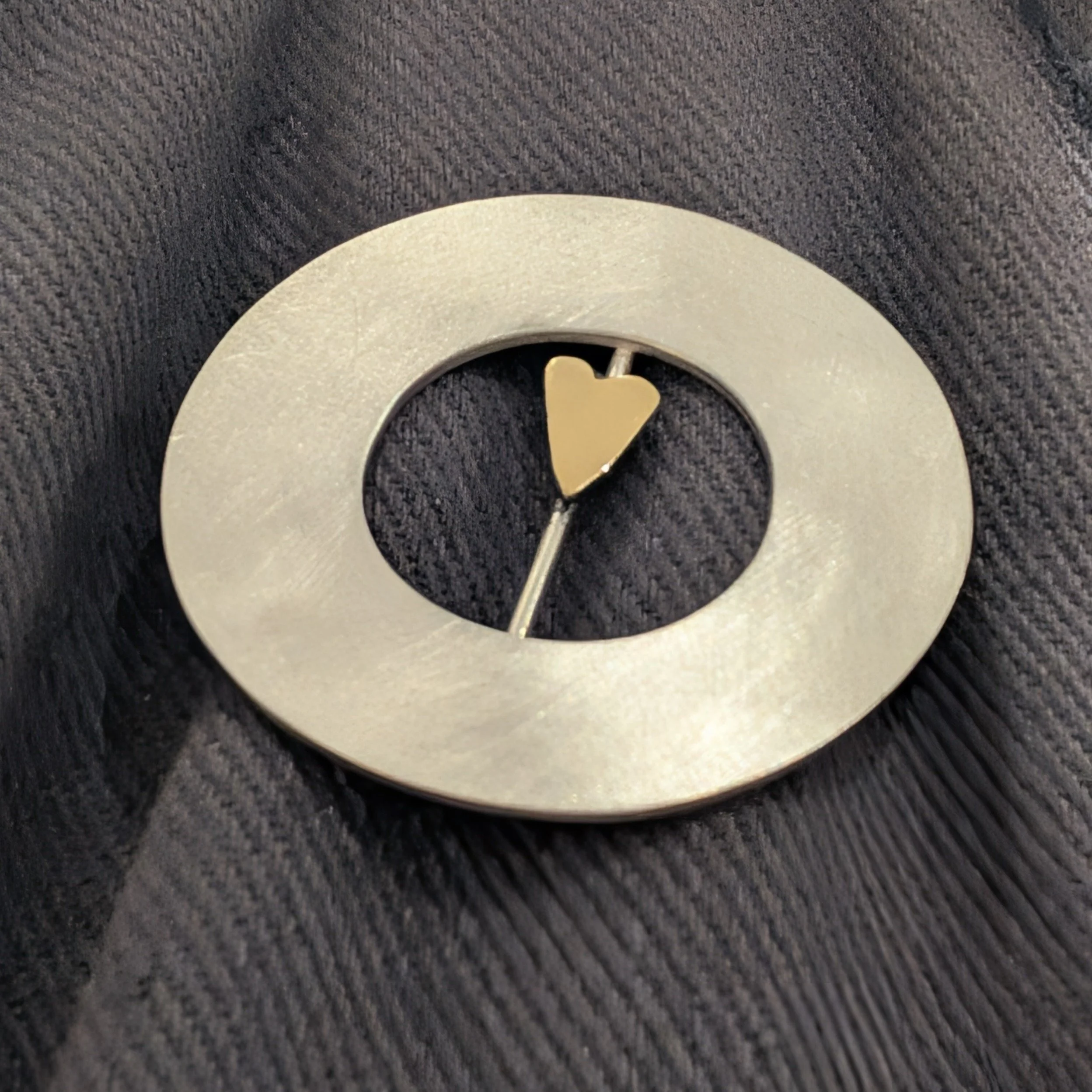 Sliding Heart Brooch