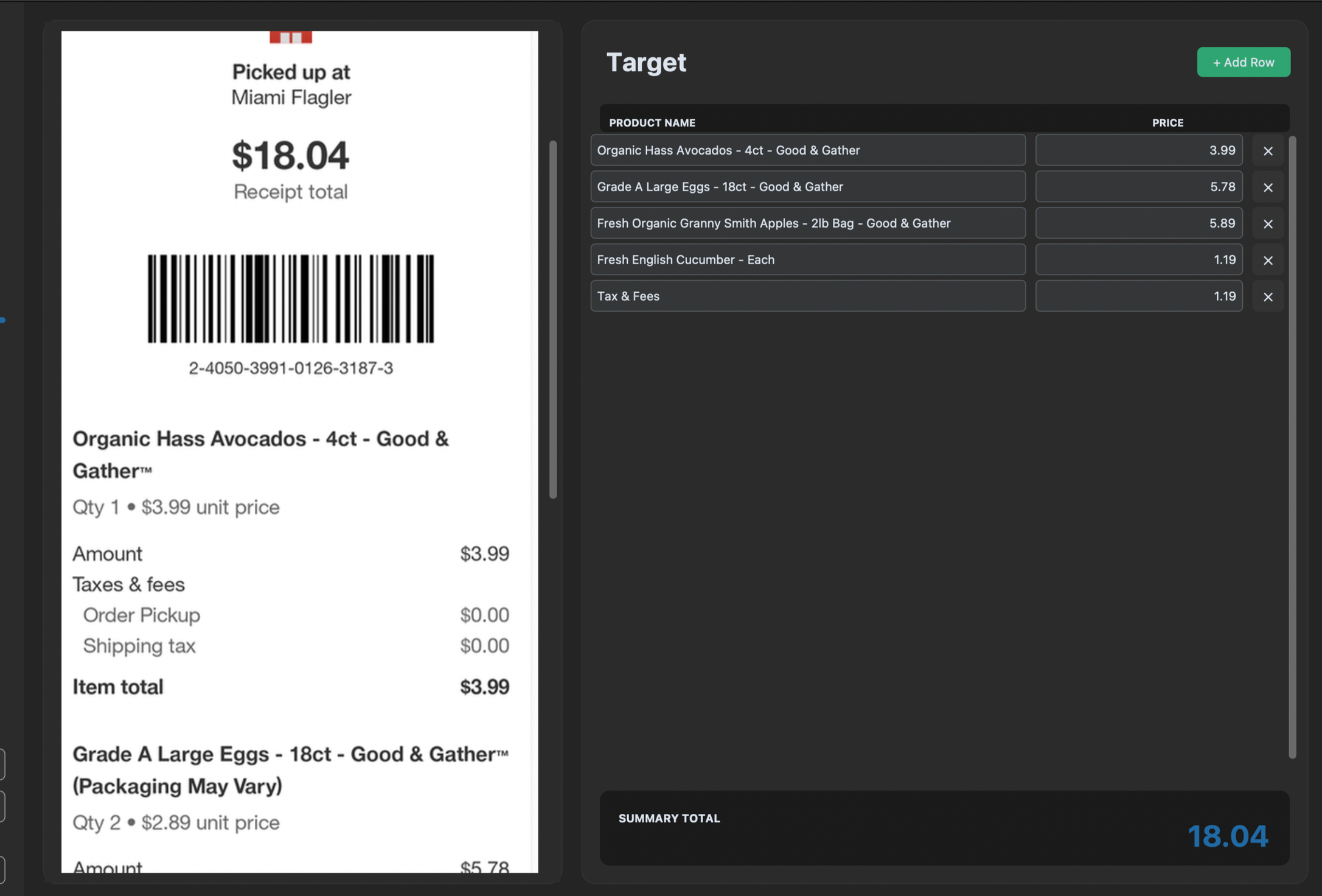 Receipt OCR to Excel Automation
