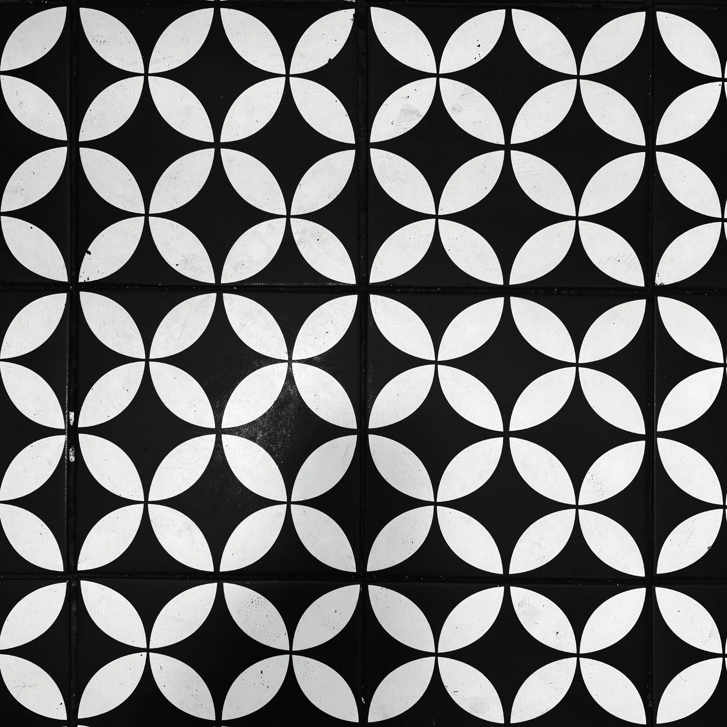Toilet floor tiles