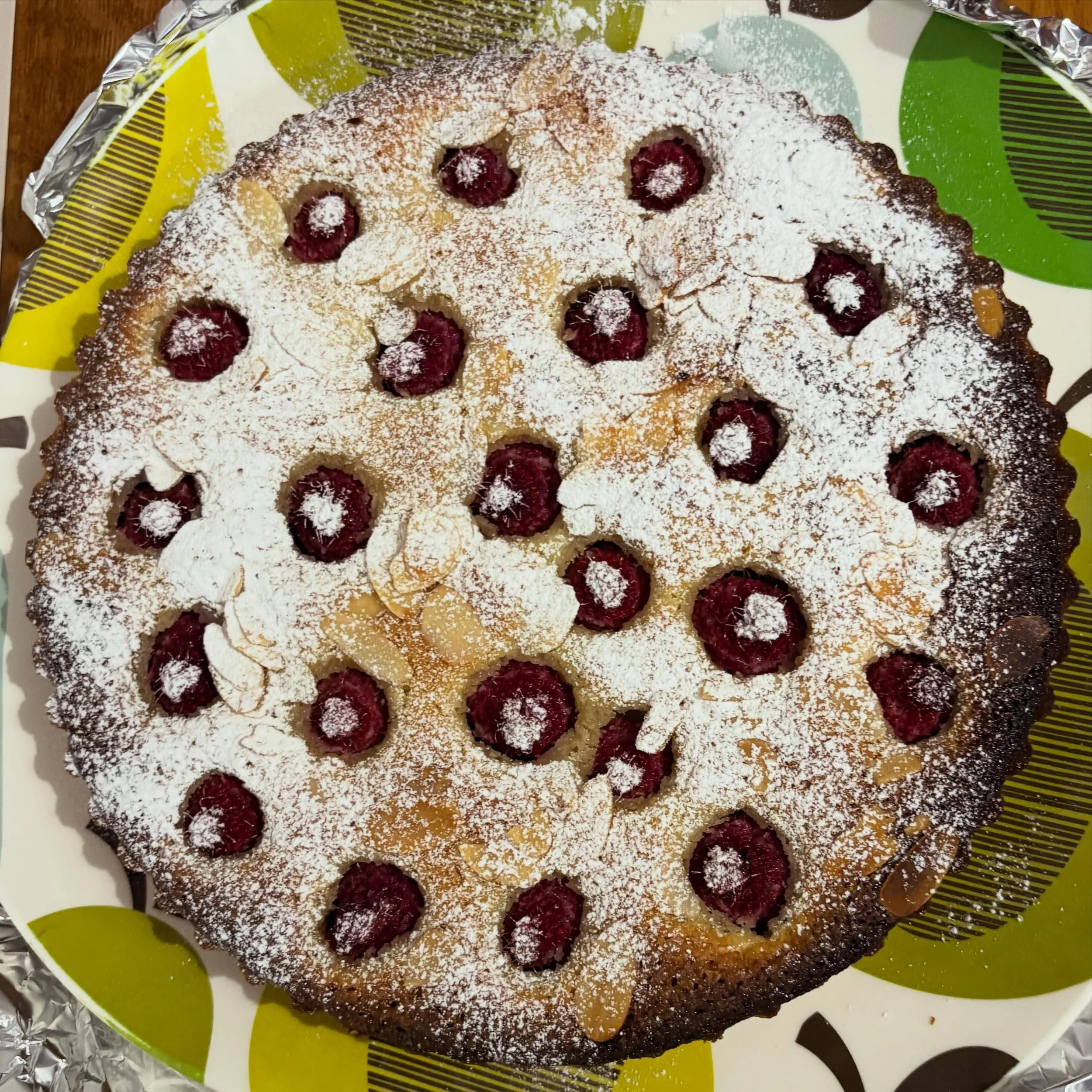 Raspberry Bakewell tart