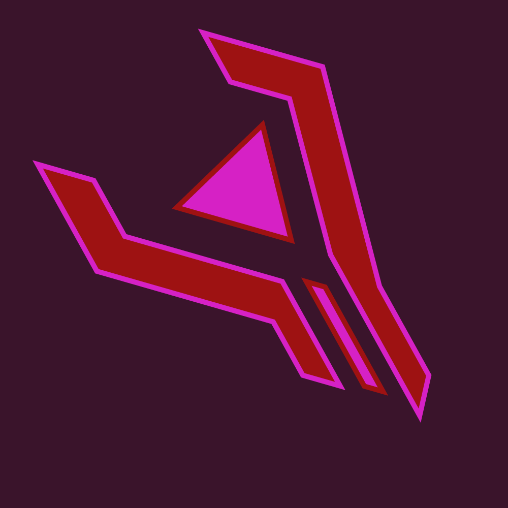Minimalist logo with shapes akin to circuit layout