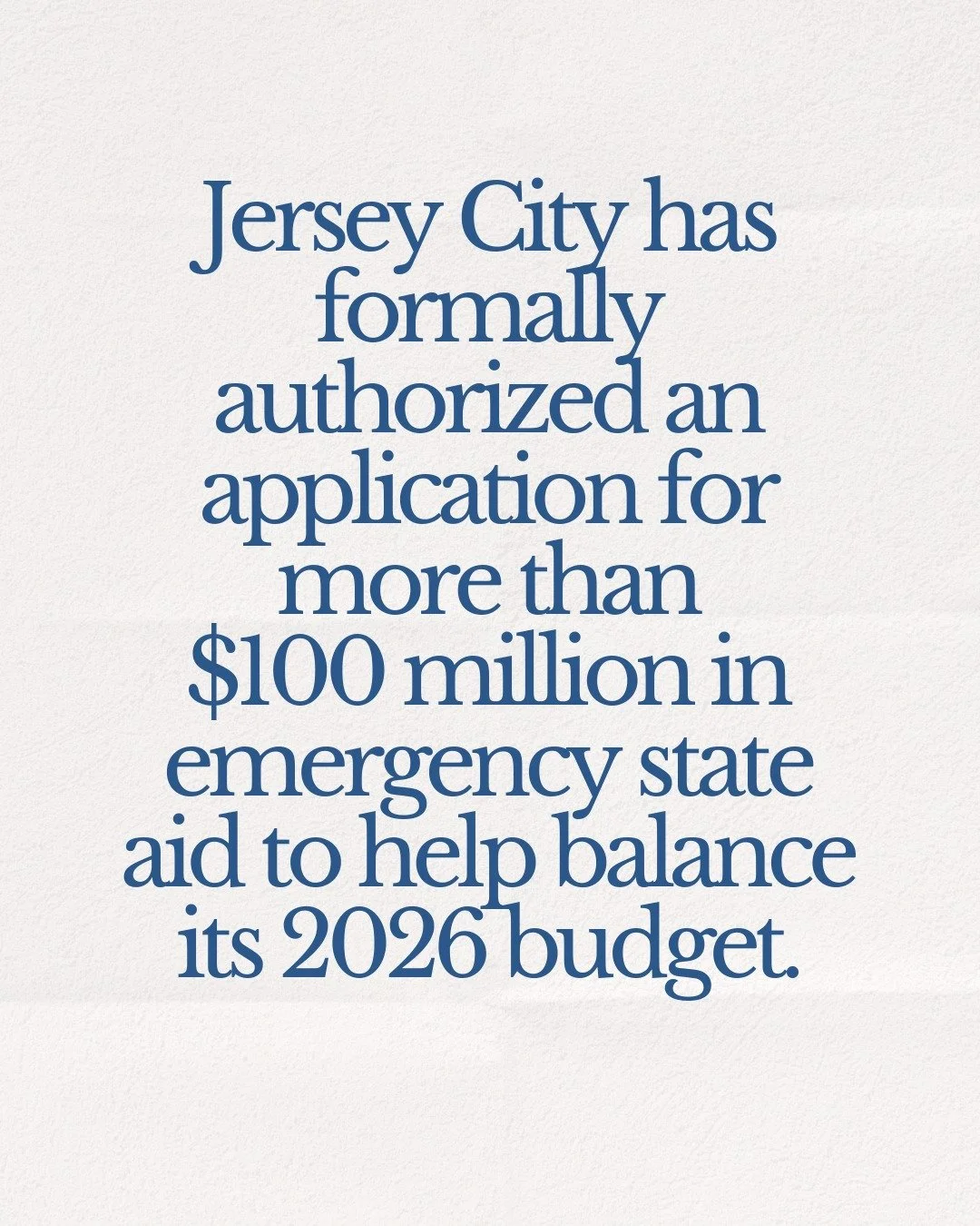 Last night, Jersey City Council approved applying for $100M+ in state transitional aid to address the city&rsquo;s budget crisis.

In exchange, the state would appoint a fiscal monitor with authority to review and override city decisions.

This is no