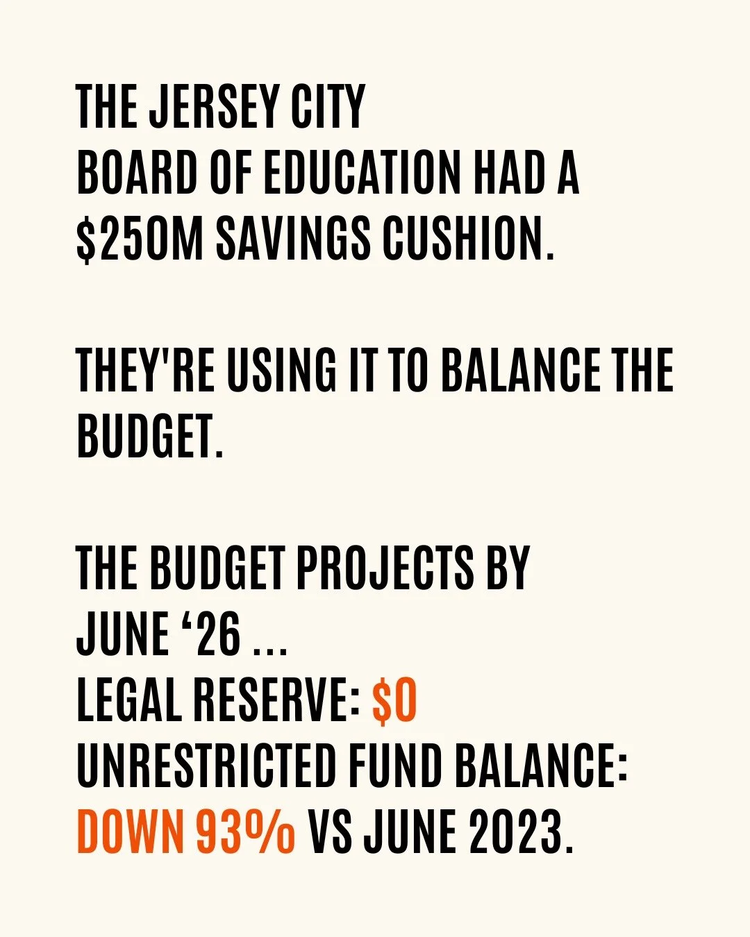$250M in reserves. Nearly gone in three years.

The JCBOE FY2025-26 budget pulls $148,847,199 from savings to stay balanced. By June 2026, the budget projects the rainy day fund hits zero.

The costs don't stop. The savings do. The budget doesn't say