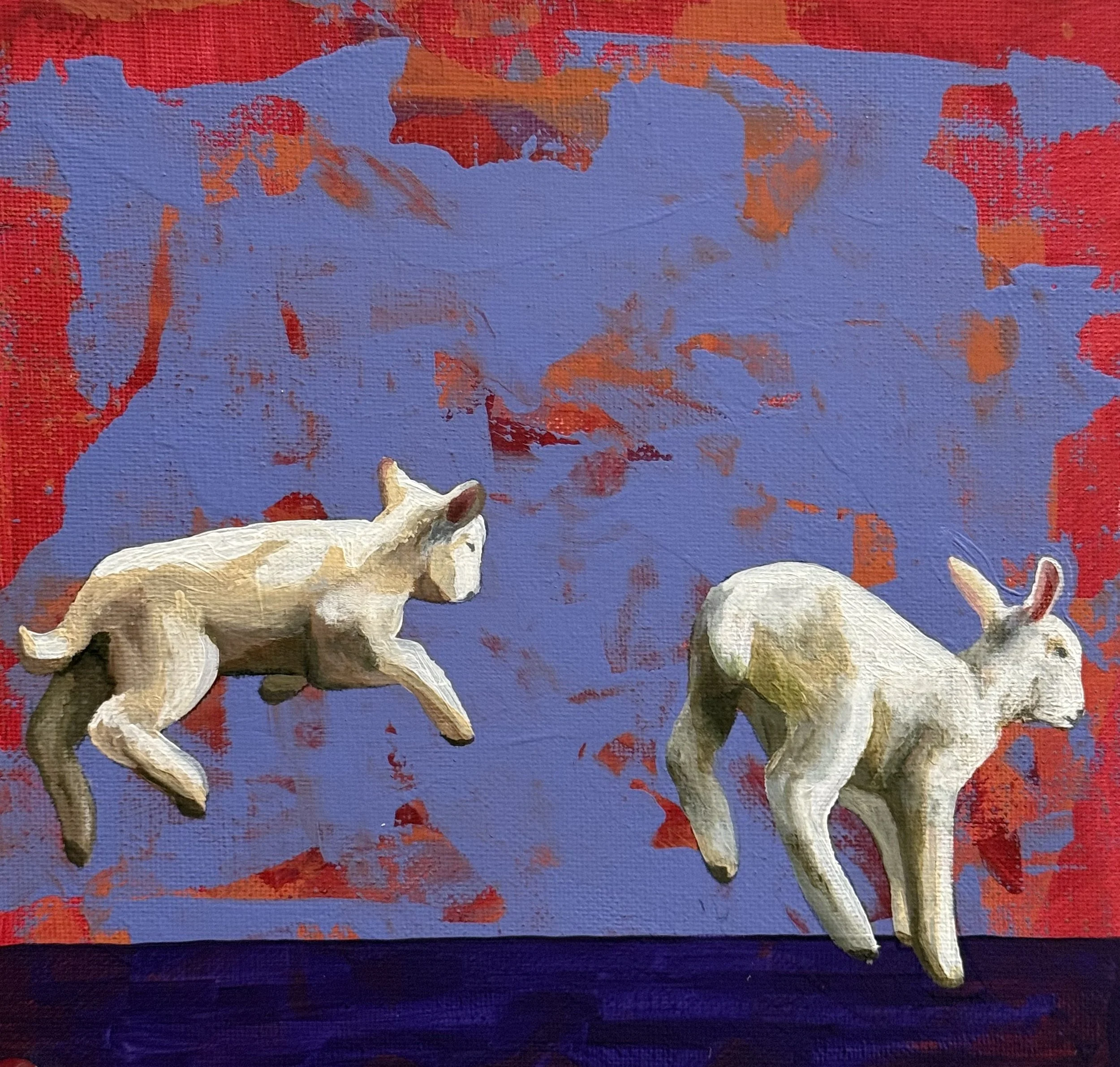 Untitled Lambs 8"x8"