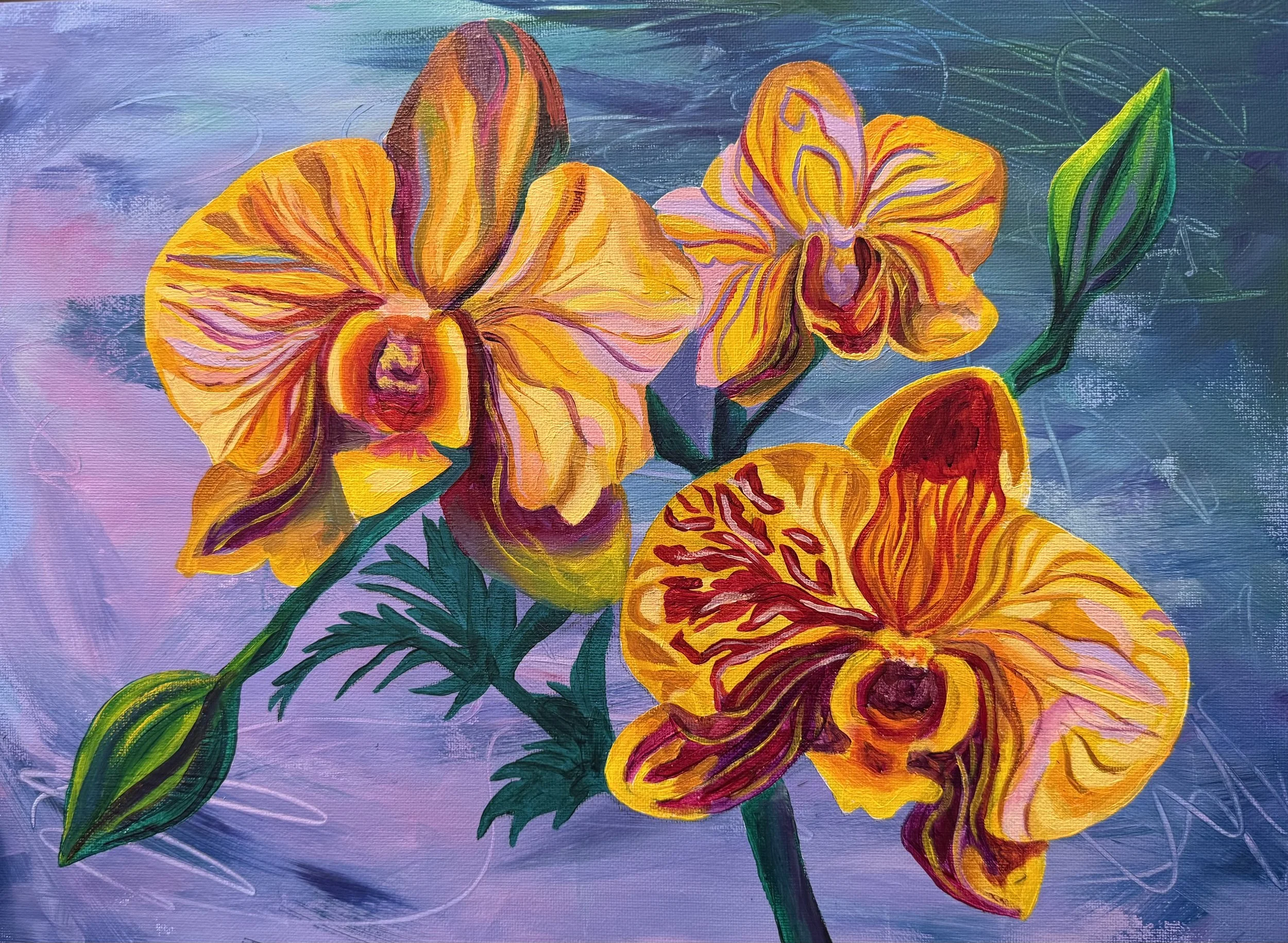 Petals of Ember 12"x16"