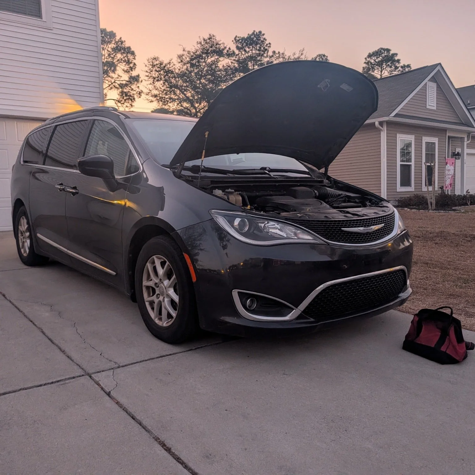 You remember the last time you turned your car on and got a new surprise? This Pacifica stopped displaying coolant temperature. Come to find a previous repair left bare wires.