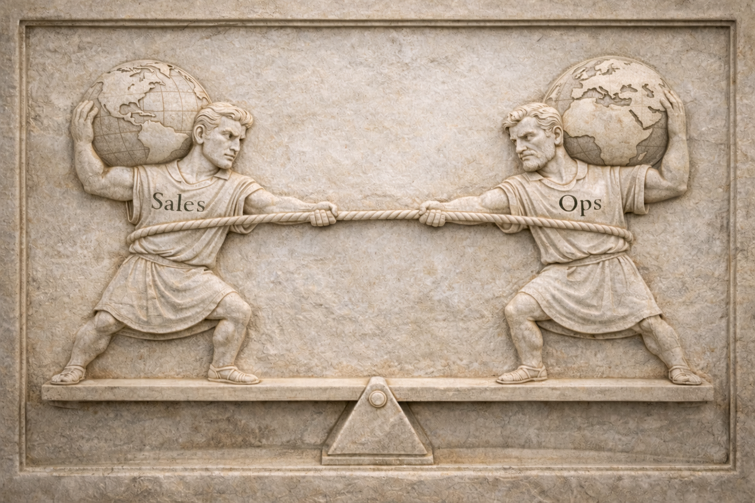 Sales and Operations Planning S&OP is a constant tension for resources. It becomes a balancing act of a tug-of-war on a sea-saw