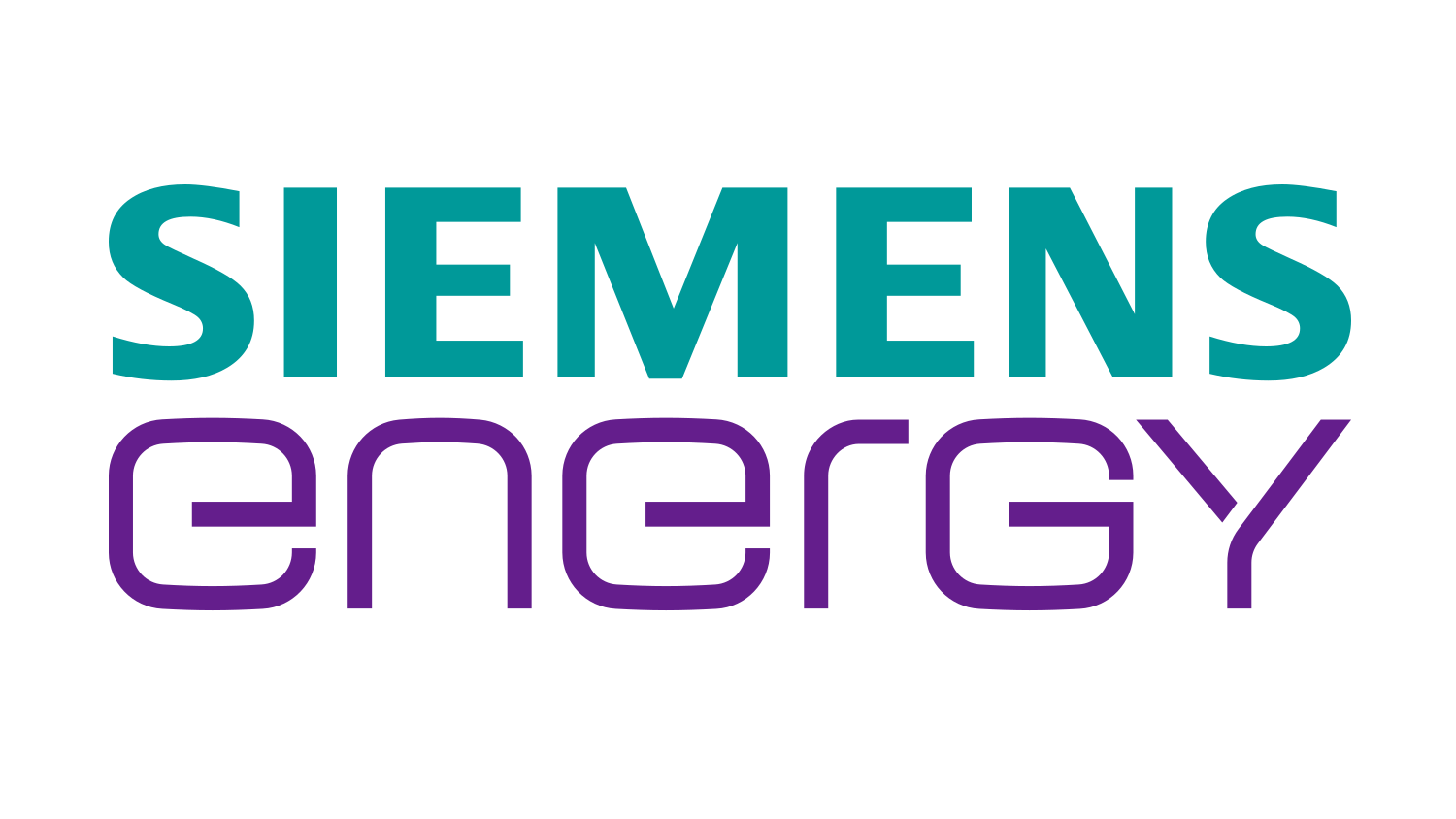 Siemens Energy logo with the company name in teal and purple text.