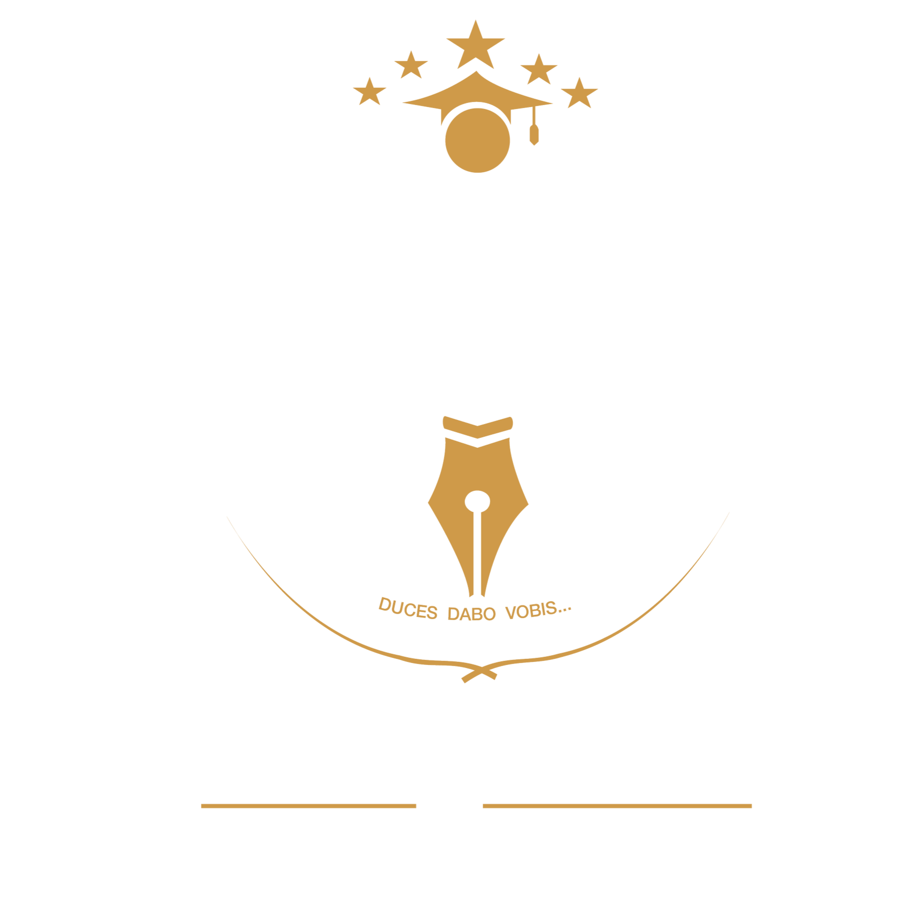 The seal of the African Institute of Public Administration, featuring a stylized human figure with a graduation cap, surrounded by stars, with the Latin phrase "Duces Dabo Vobis..." and laurel branches.