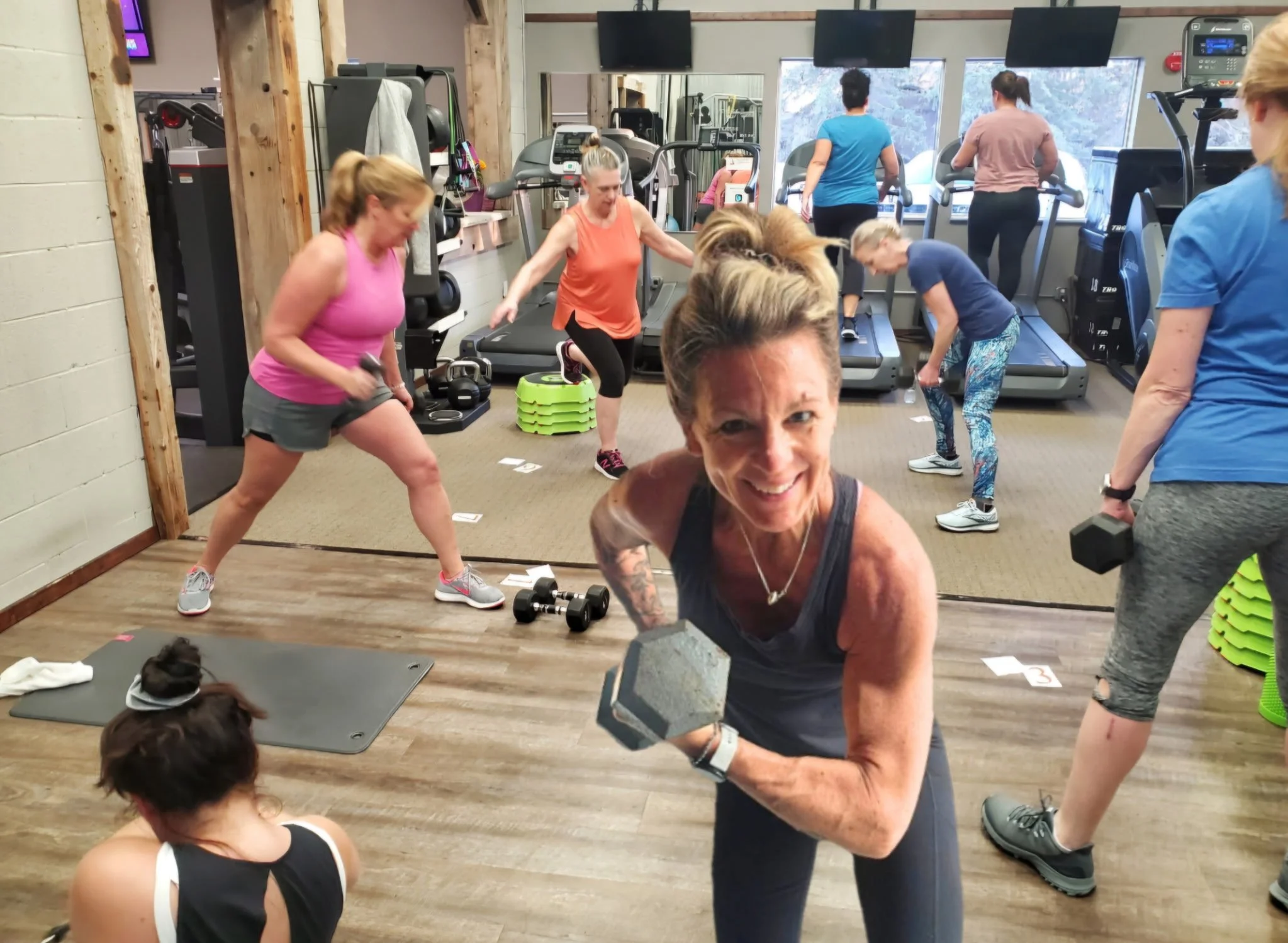 Shari teaching a bootcamp.