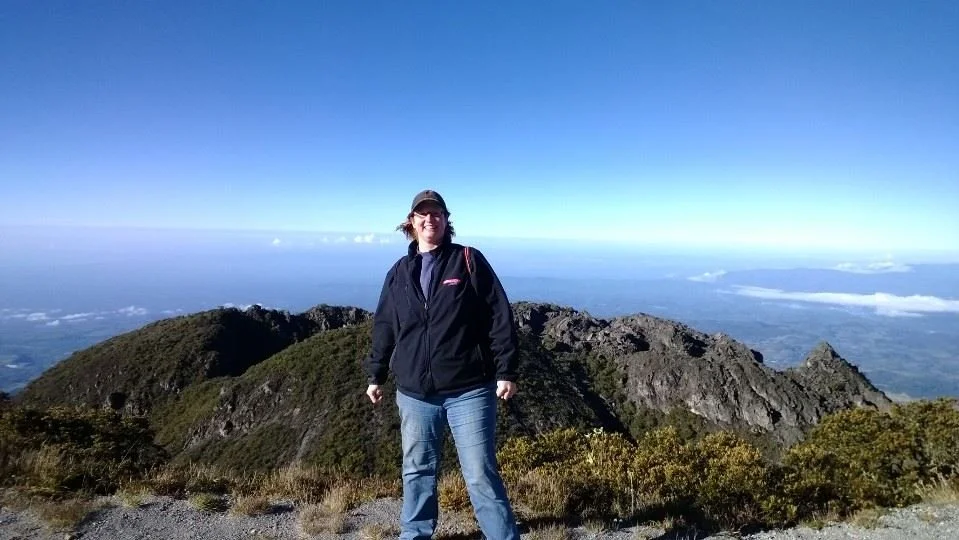 Renae on mountain between two oceans.