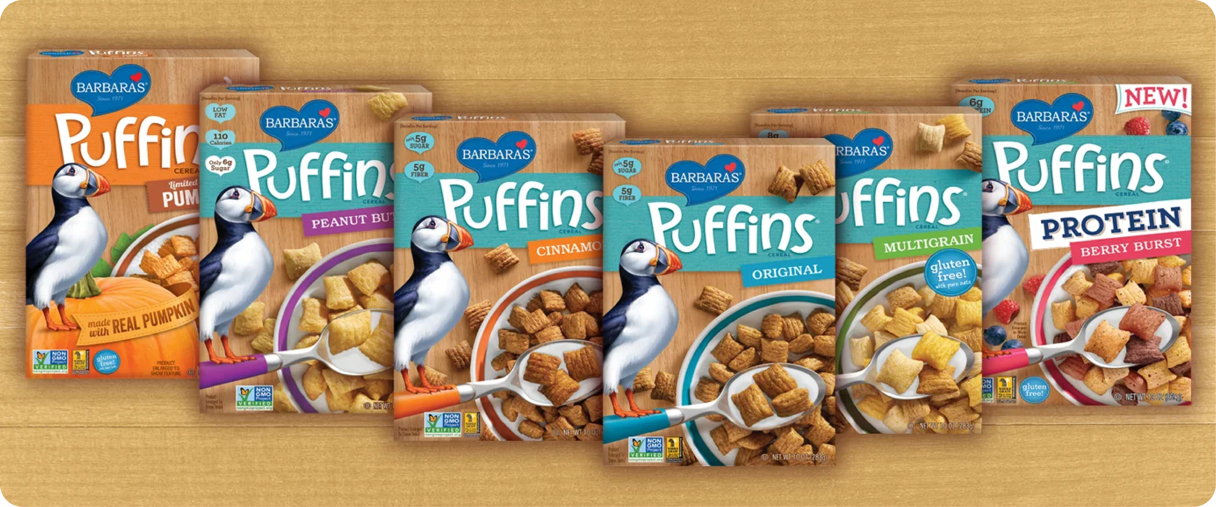 Barbara's cereal packaging production — 25 SKUs across flavors, CPG packaging by print-ability™