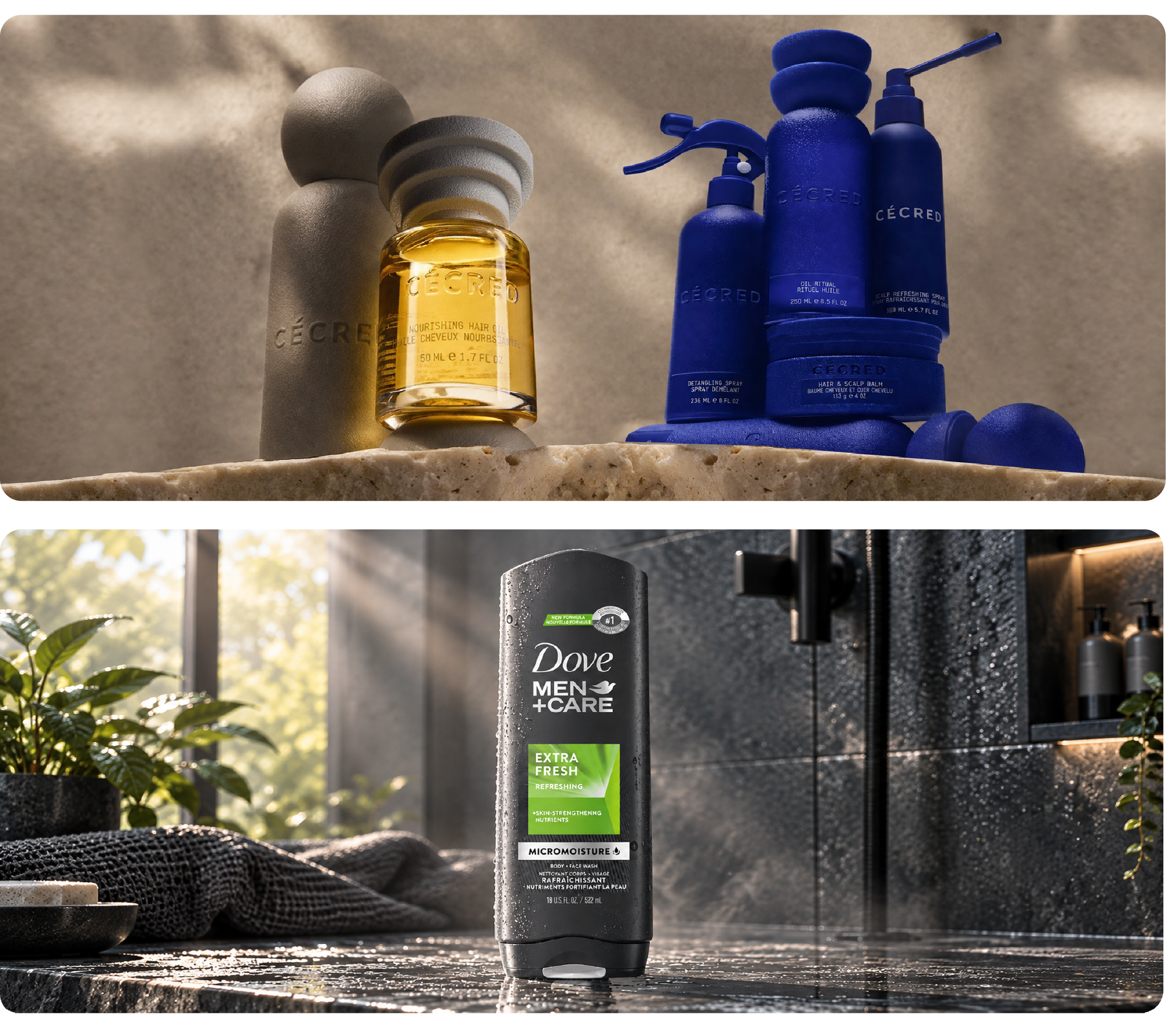 Packaging production for CÉCRED beauty and Dove Men+Care by Unilever