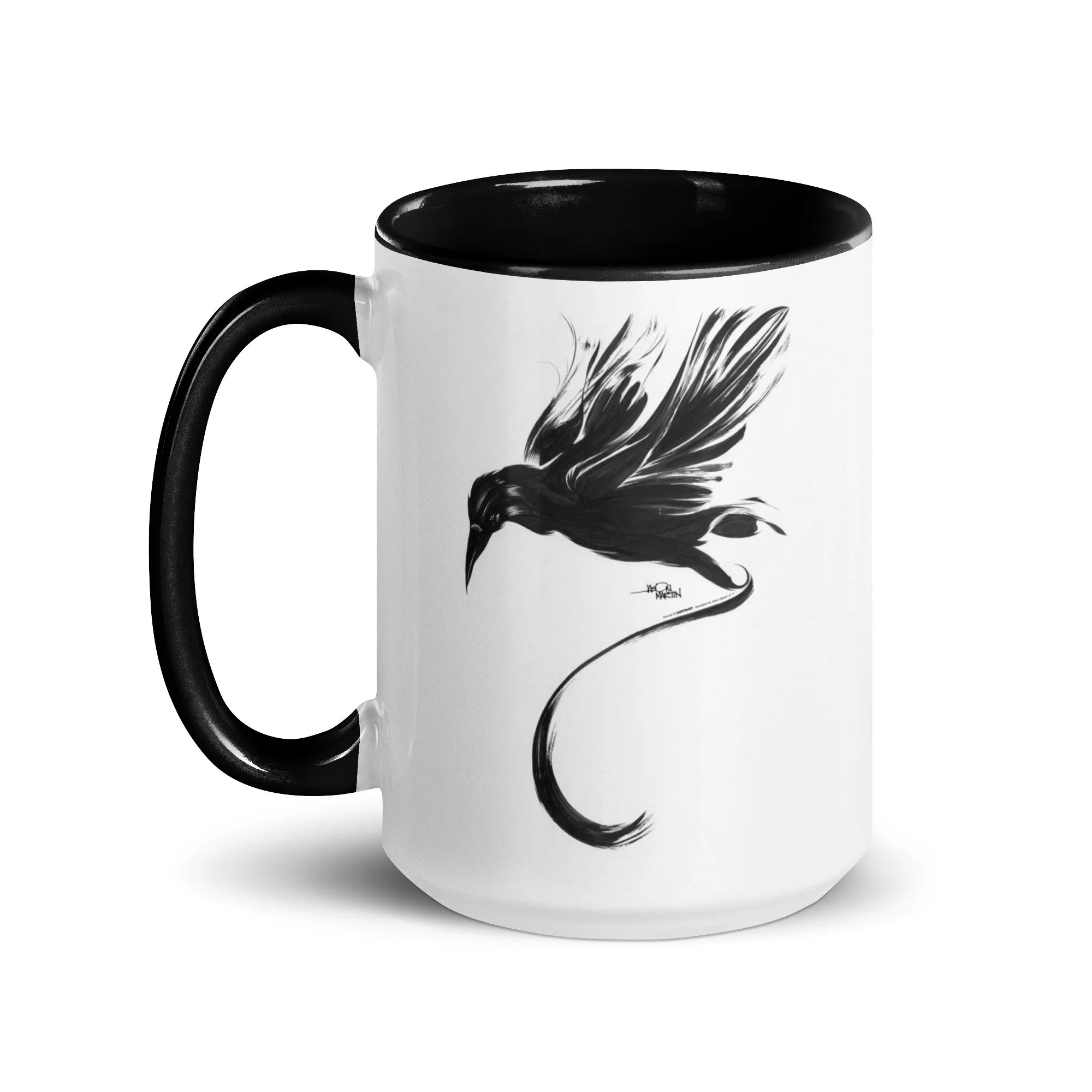 Mug with Color Inside - Crow art by Jason Martin - MartinArt Studio